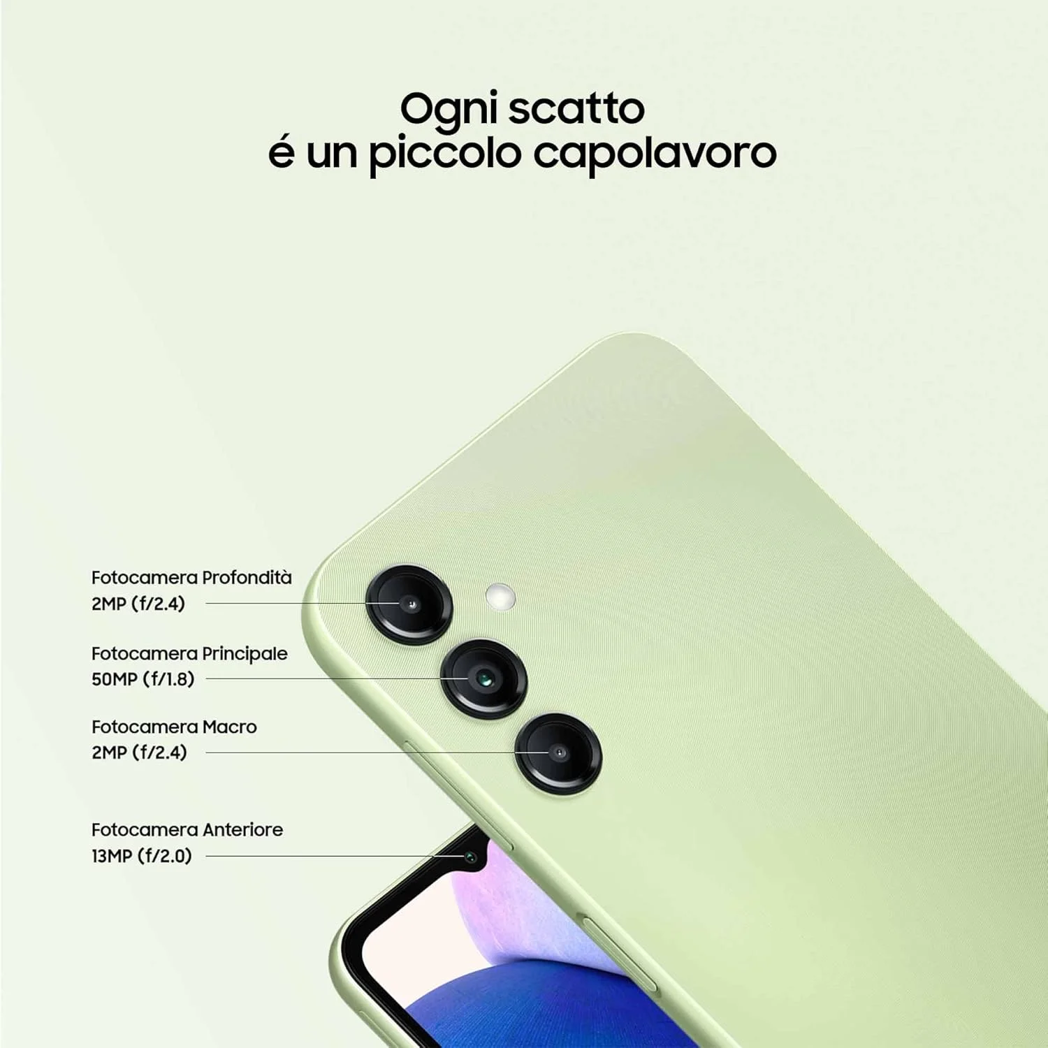گوشی موبایل سامسونگ Galaxy A14 5G با حافظه 64 گیگابایت، رنگ مشکی، نسخه EU، صفحه نمایش 16.72 سانتی‌متری (6.6 اینچ) LCD، اندروید 13، دوربین سه‌گانه 50 مگاپیکسلی