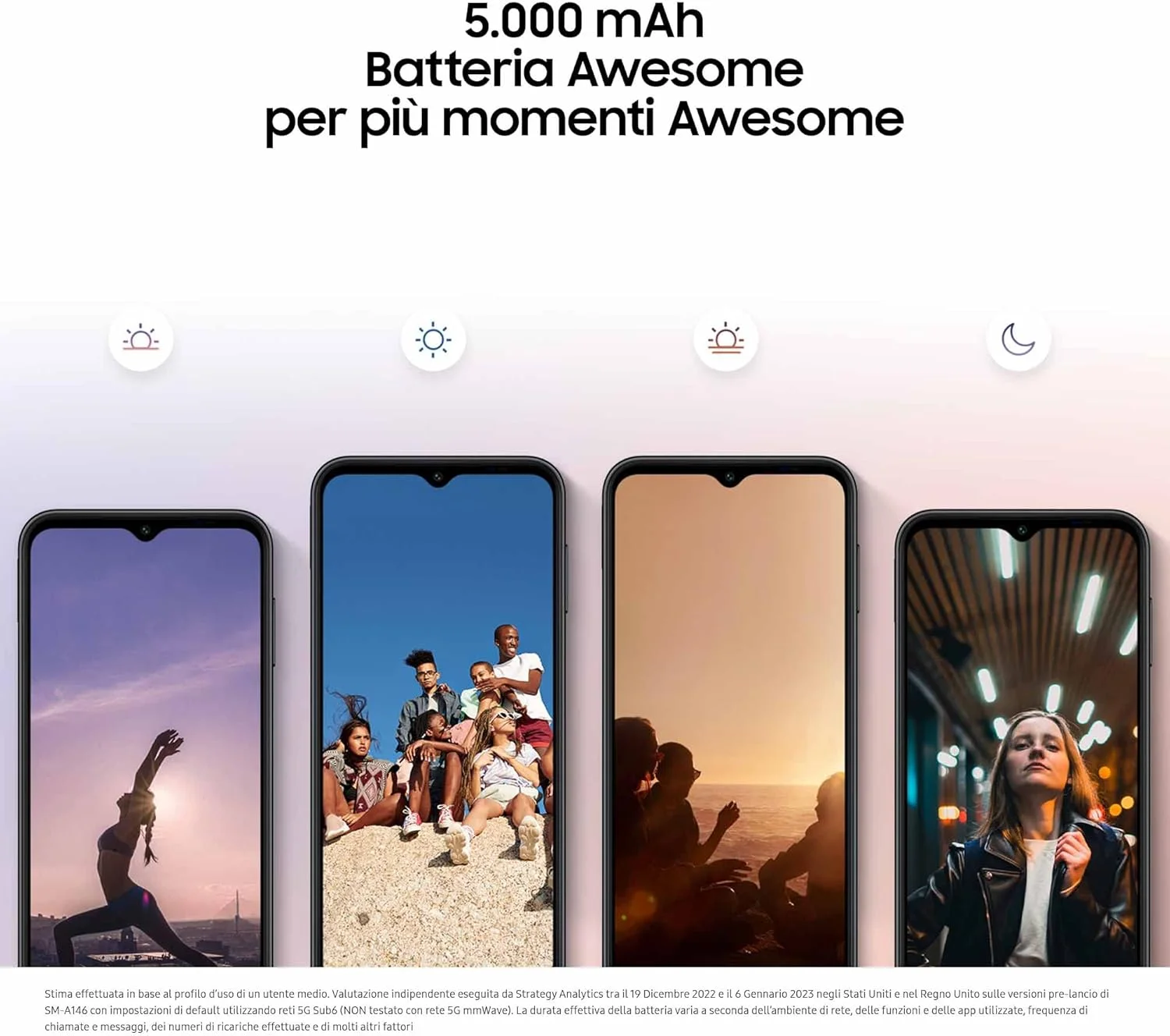 گوشی موبایل سامسونگ Galaxy A14 5G با حافظه 64 گیگابایت، رنگ مشکی، نسخه EU، صفحه نمایش 16.72 سانتی‌متری (6.6 اینچ) LCD، اندروید 13، دوربین سه‌گانه 50 مگاپیکسلی
