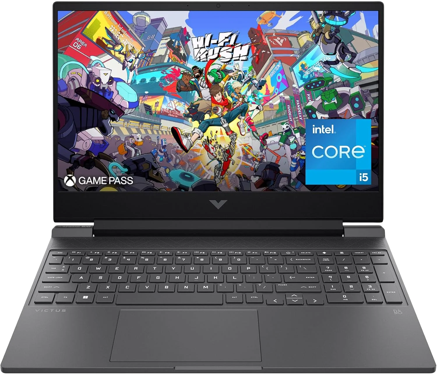لپ تاپ 15.6 اینچی HP Victus، صفحه نمایش FHD 144 هرتز، پردازنده Intel Core i5-12450H، رم 8 گیگابایتی، SSD 512 گیگابایتی، کارت گرافیک NVIDIA GeForce RTX 2050 (4 گیگابایت اختصاصی)، ویندوز 11 هوم، 15-fa1029nr (2024)