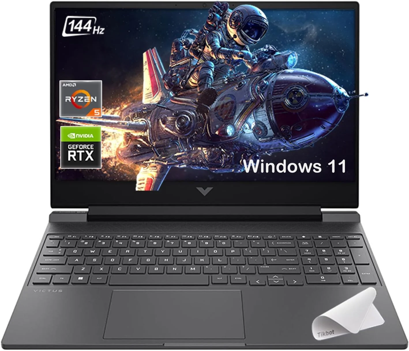 لپ تاپ گیمینگ HP Victus 15.6 اینچی با صفحه نمایش Full HD 144 هرتز - AMD Ryzen 7 7445HS - NVIDIA GeForce RTX 4050 - ویندوز 11 - Copilot - همراه با پد موس (64 گیگابایت رم | 1 ترابایت PCIe SSD + پد موس)