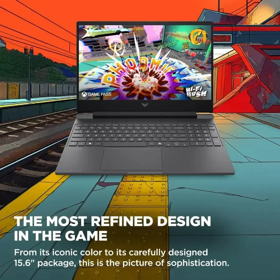 لپ تاپ گیمینگ HP Victus 15.6 اینچی با صفحه نمایش Full HD 144 هرتز - AMD Ryzen 7 7445HS - NVIDIA GeForce RTX 4050 - ویندوز 11 - Copilot - همراه با پد موس (64 گیگابایت رم | 1 ترابایت PCIe SSD + پد موس) لپ تاپ گیمینگ HP Victus 15.6 اینچی با صفحه نمایش Full HD 144 هرتز - AMD Ryzen 7 7445HS - NVIDIA GeForce RTX 4050 - ویندوز 11 - Copilot - همراه با پد موس (64 گیگابایت رم | 1 ترابایت PCIe SSD + پد موس)