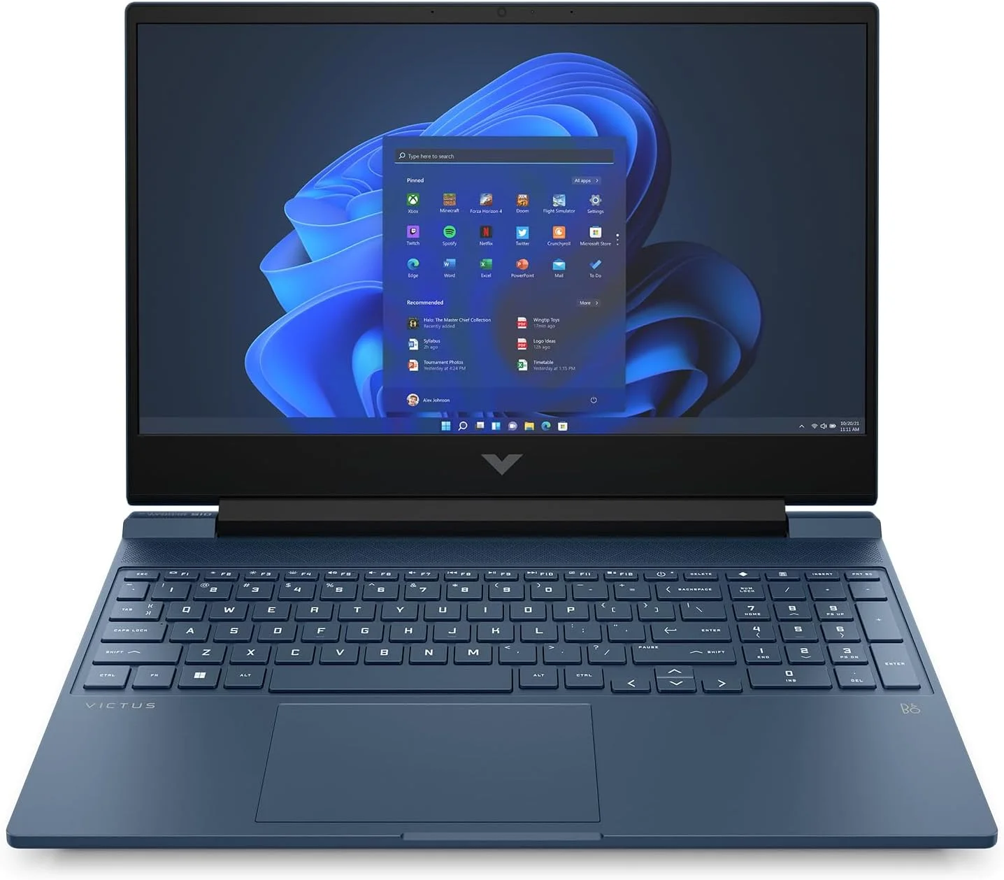 لپ تاپ HP Victus 15-FA با صفحه نمایش 15.6 اینچی FHD IPS 144Hz، پردازنده Intel i5-12450H، رم 16 گیگابایتی، حافظه SSD 512 گیگابایتی، کارت گرافیک RTX 3050 و ویندوز 11