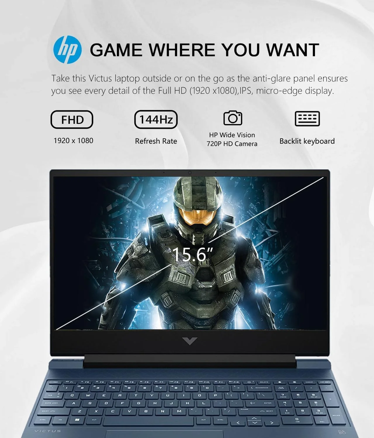 لپ تاپ گیمینگ HP Victus با صفحه نمایش 15.6 اینچی Full HD 144Hz - پردازنده Intel Core i5-12450H نسل دوازدهم - حافظه 16 گیگابایتی - کارت گرافیک NVIDIA GeForce RTX 3050 - حافظه SSD 1 ترابایتی - کیبورد با نور پس زمینه - ویندوز 11 - آبی لپ تاپ گیمینگ HP Victus با صفحه نمایش 15.6 اینچی Full HD 144Hz - پردازنده Intel Core i5-12450H نسل دوازدهم - حافظه 16 گیگابایتی - کارت گرافیک NVIDIA GeForce RTX 3050 - حافظه SSD 1 ترابایتی - کیبورد با نور پس زمینه - ویندوز 11 - آبی