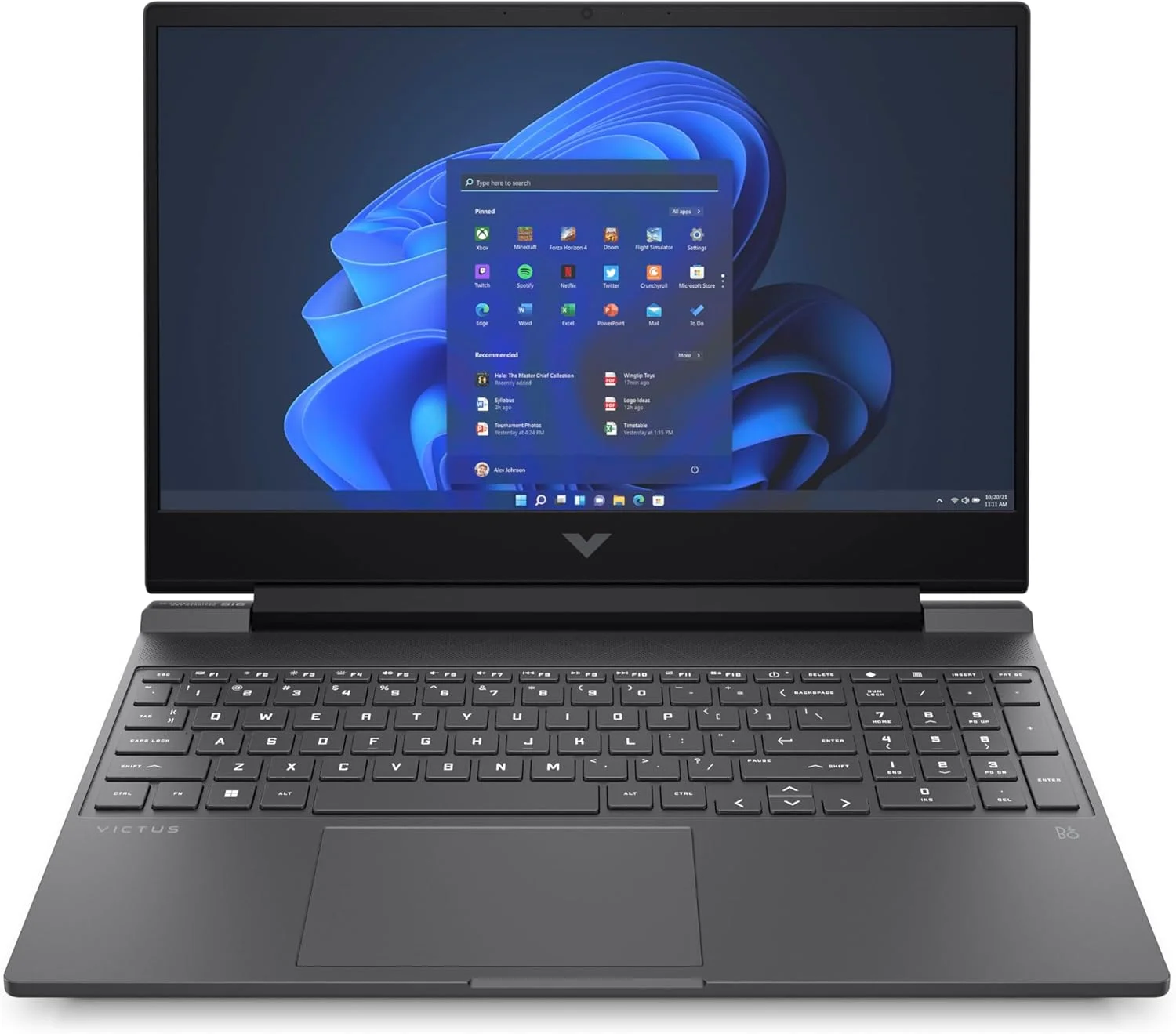 لپ تاپ گیمینگ HP Victus 15-fa1073ne، صفحه نمایش 15.6 اینچی FHD، پردازنده نسل سیزدهم Intel® Core™ i7، رم 16 گیگابایتی، SSD 512 گیگابایتی، گرافیک 6 گیگابایتی NVIDIA® GeForce RTX™ 3050، ویندوز 11 هوم، صفحه کلید عربی-انگلیسی، نقره ای میکا - [7Z8J7EA]