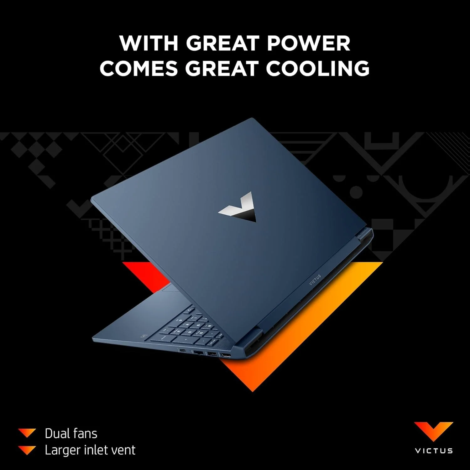 لپ تاپ گیمینگ Victus 15-fa1072ne، صفحه نمایش 15.6 اینچی FHD 144Hz، پردازنده نسل سیزدهم Intel® Core™ i7-13700H، رم 16 گیگابایتی DDR4، حافظه SSD 512 گیگابایتی، کارت گرافیک 6 گیگابایتی NVIDIA® GeForce RTX™ 3050، ویندوز 11، آبی پرفورمنس، کیبورد با نور پس زمینه انگلیسی/عربی [7Z8C4EA]