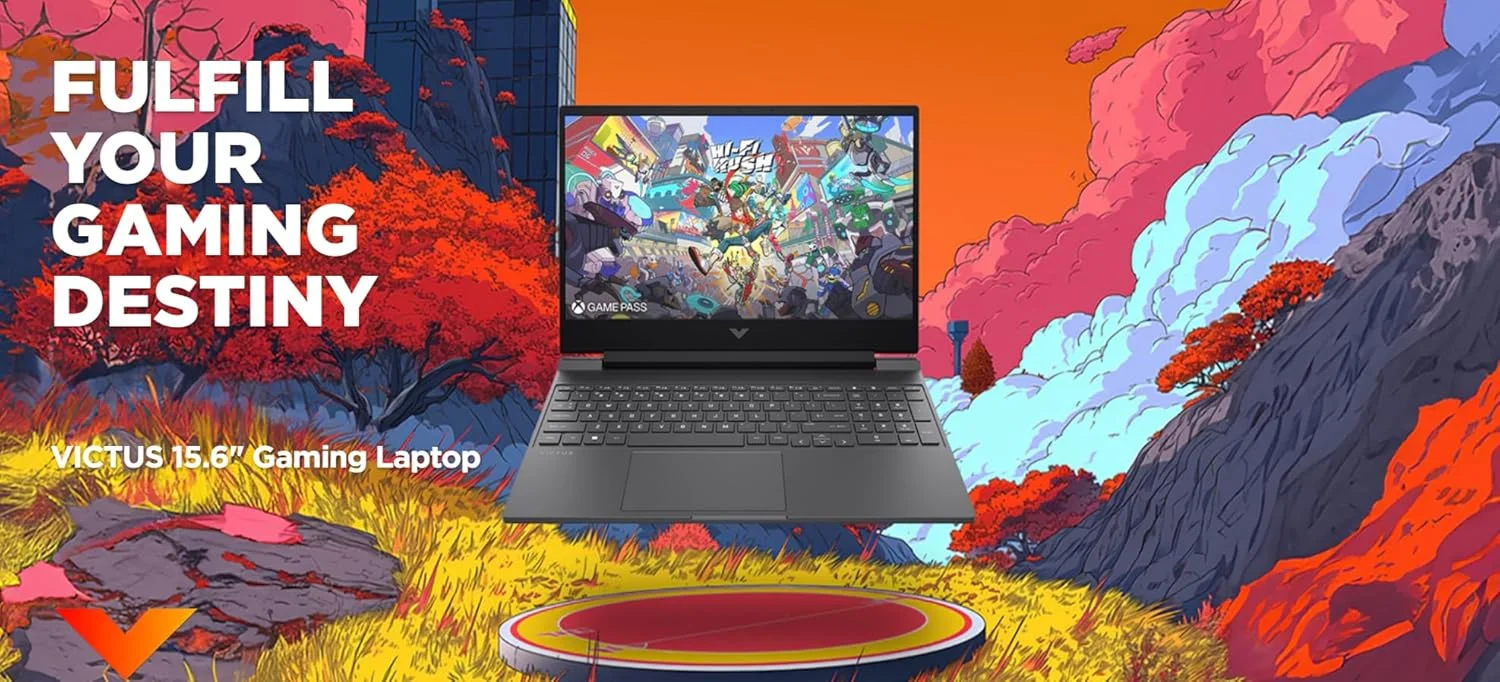 لپ تاپ گیمینگ HP Victus، صفحه نمایش 15.6 اینچی FHD IPS 144Hz، AMD Ryzen 5-8645HS، NVIDIA GeForce RTX 4050، Wi-Fi 6، کیبورد با نور پس زمینه، Win11 Home، همراه با پد موس (8 گیگابایت رم | 512 گیگابایت PCIe SSD)
