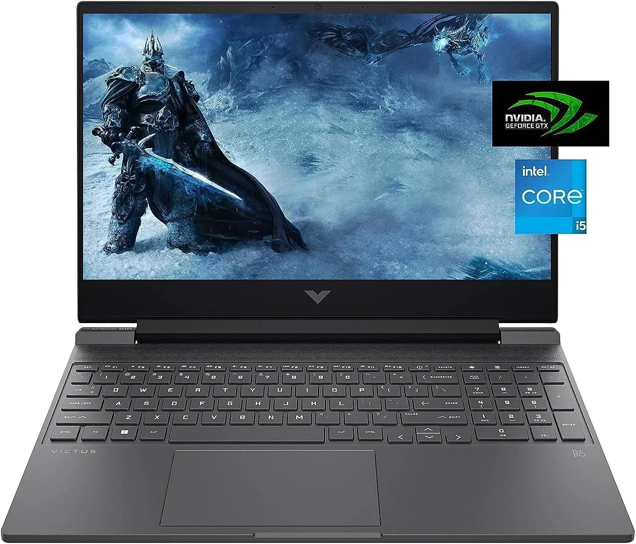 لپ تاپ گیمینگ HP Victus نسخه ارتقا یافته 2022، صفحه نمایش 15.6 اینچی FHD 144Hz، پردازنده Intel Core i5-12450H نسل 12، رم 32 گیگابایتی، کیبورد با نور پس زمینه، ویندوز 11 هوم