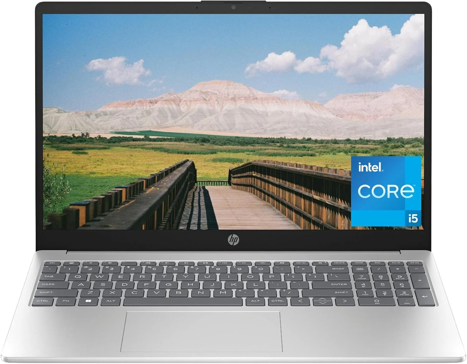 لپ تاپ 15.6 اینچی HP، صفحه نمایش HD، پردازنده نسل سیزدهم Intel Core i5-1334U، رم 8 گیگابایتی، SSD 512 گیگابایتی، گرافیک Intel Iris Xe، ویندوز 11 Home، 15-fd (2024)