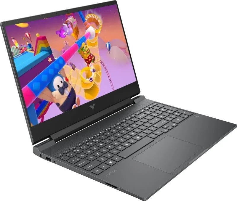 لپ تاپ گیمینگ Victus 15-fb3010ne، صفحه نمایش 15.6 اینچی FHD، پردازنده AMD Ryzen™ 7 7445H، رم 16 گیگابایتی DDR5، حافظه SSD 512 گیگابایتی، کارت گرافیک 6 گیگابایتی NVIDIA® GeForce RTX™ 3050، صفحه کلید انگلیسی/عربی، ویندوز 11 هوم، نقره ای میکا [C08QMEA]