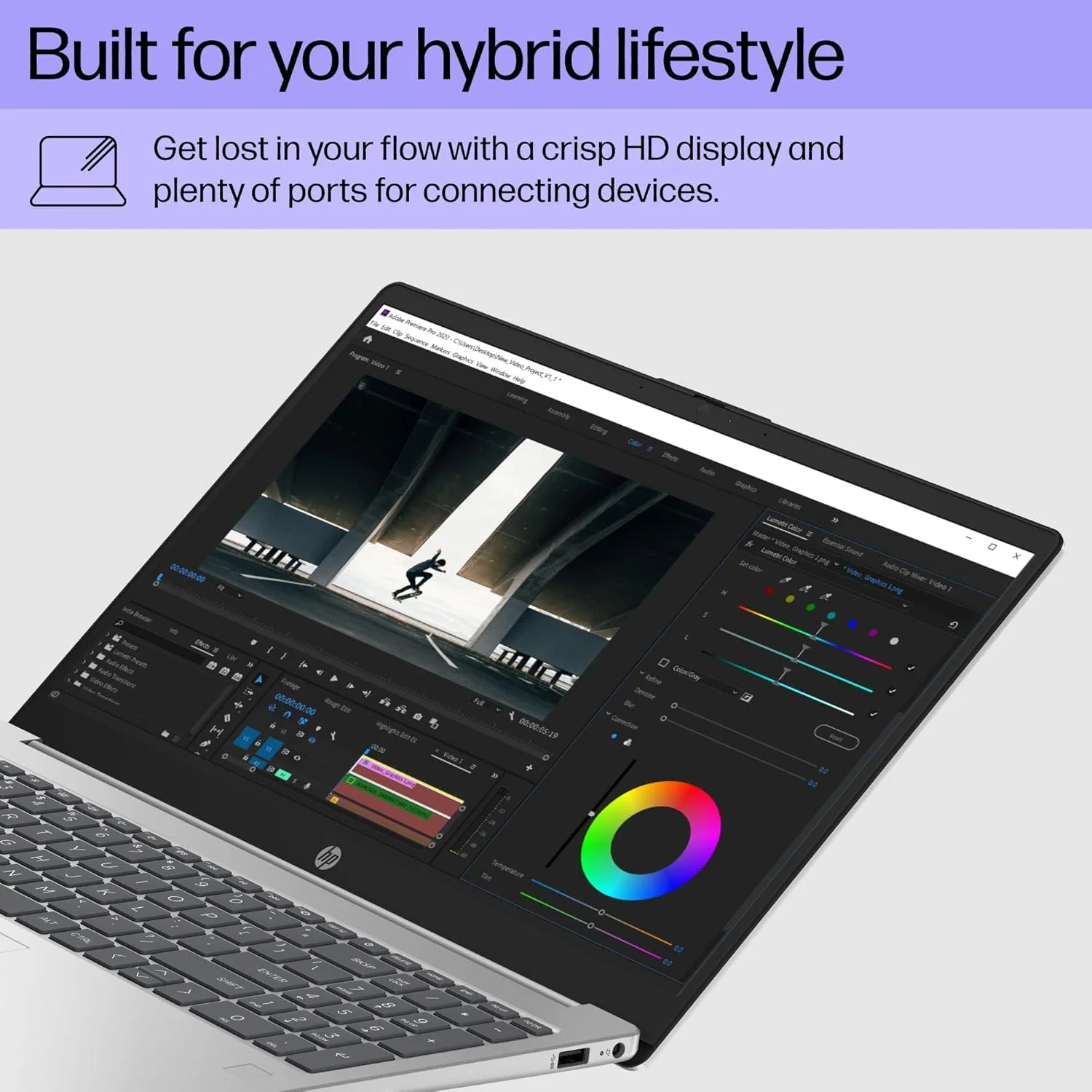 لپ تاپ 15.6 اینچی HP، صفحه نمایش HD، پردازنده نسل سیزدهم Intel Core i5-1334U، رم 8 گیگابایتی، SSD 512 گیگابایتی، گرافیک Intel Iris Xe، ویندوز 11 Home، 15-fd (2024)