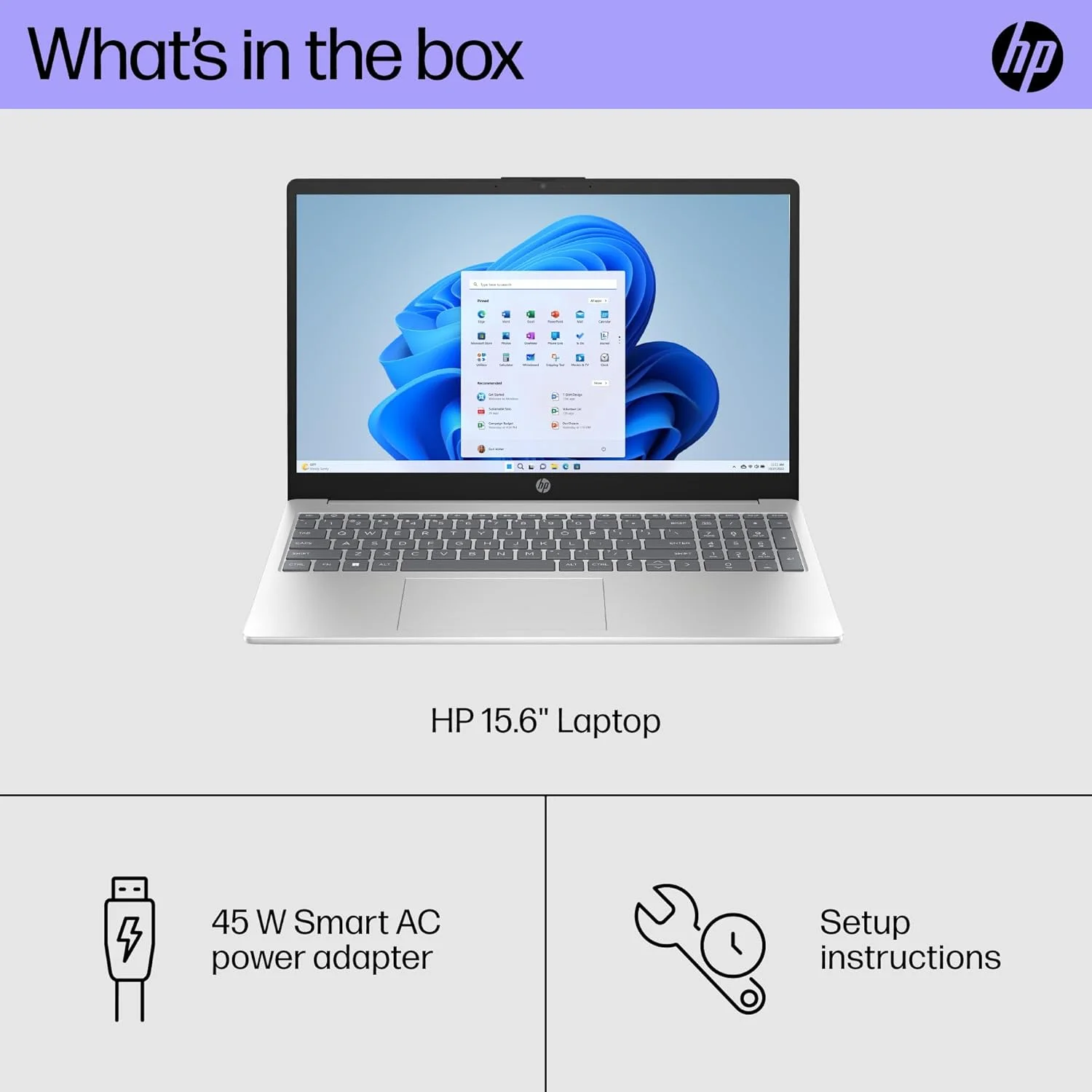 لپ تاپ 15.6 اینچی HP، صفحه نمایش HD، پردازنده نسل سیزدهم Intel Core i5-1334U، رم 8 گیگابایتی، SSD 512 گیگابایتی، گرافیک Intel Iris Xe، ویندوز 11 Home، 15-fd (2024)