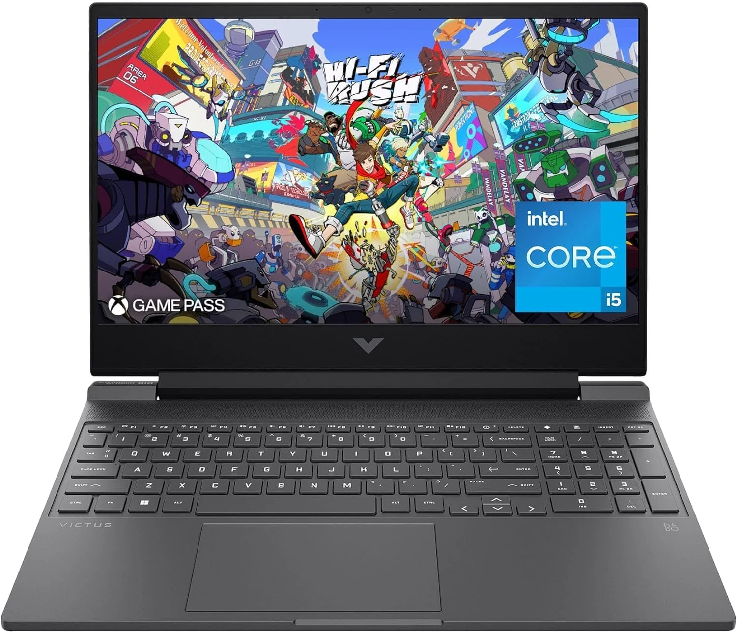 لپ تاپ گیمینگ HP Victus 15.6 اینچی Full HD 144Hz، پردازنده Intel Core i5-12450H، کارت گرافیک NVIDIA GeForce RTX 3050، رم 16 گیگابایتی، حافظه SSD PCIe 512 گیگابایتی، Wi-Fi 6، کیبورد با نور پس زمینه، ویندوز 11 پرو، آبی پرفورمنس