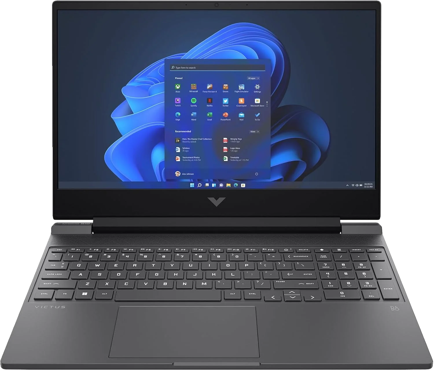 لپ تاپ گیمینگ Victus 15-fa2005ne، ویندوز 11 هوم، 15.6 اینچ، Intel® Core™ i5، رم 16 گیگابایت، SSD 512 گیگابایت، NVIDIA® GeForce RTX™ 3050، FHD، نقره ای میکا