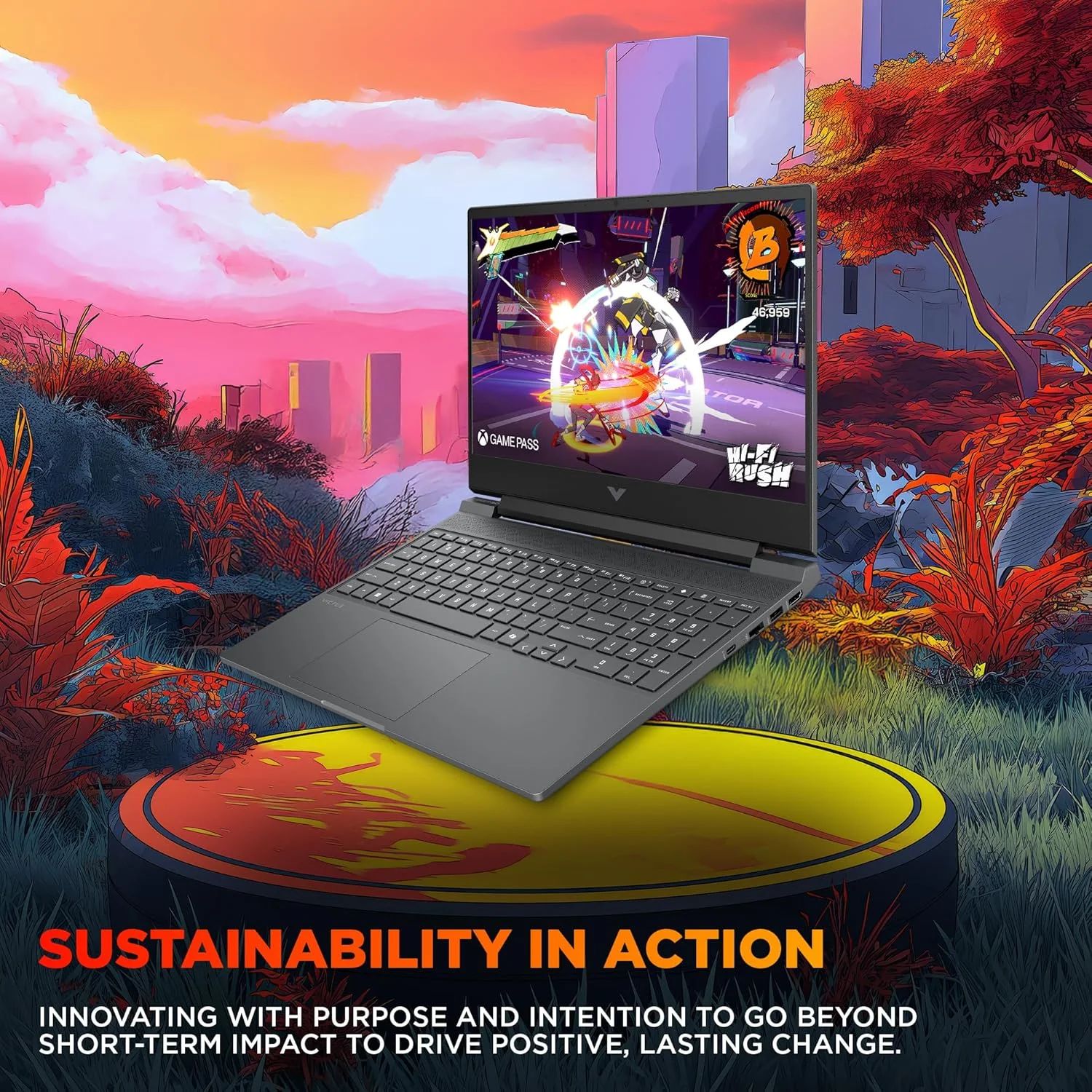 لپ تاپ گیمینگ Victus 15-fa2018ne، ویندوز 11 هوم، 15.6 اینچ، Intel® Core™ i7، رم 16 گیگابایت، SSD 512 گیگابایت، NVIDIA® GeForce RTX™ 3050، FHD، نقره ای میکا