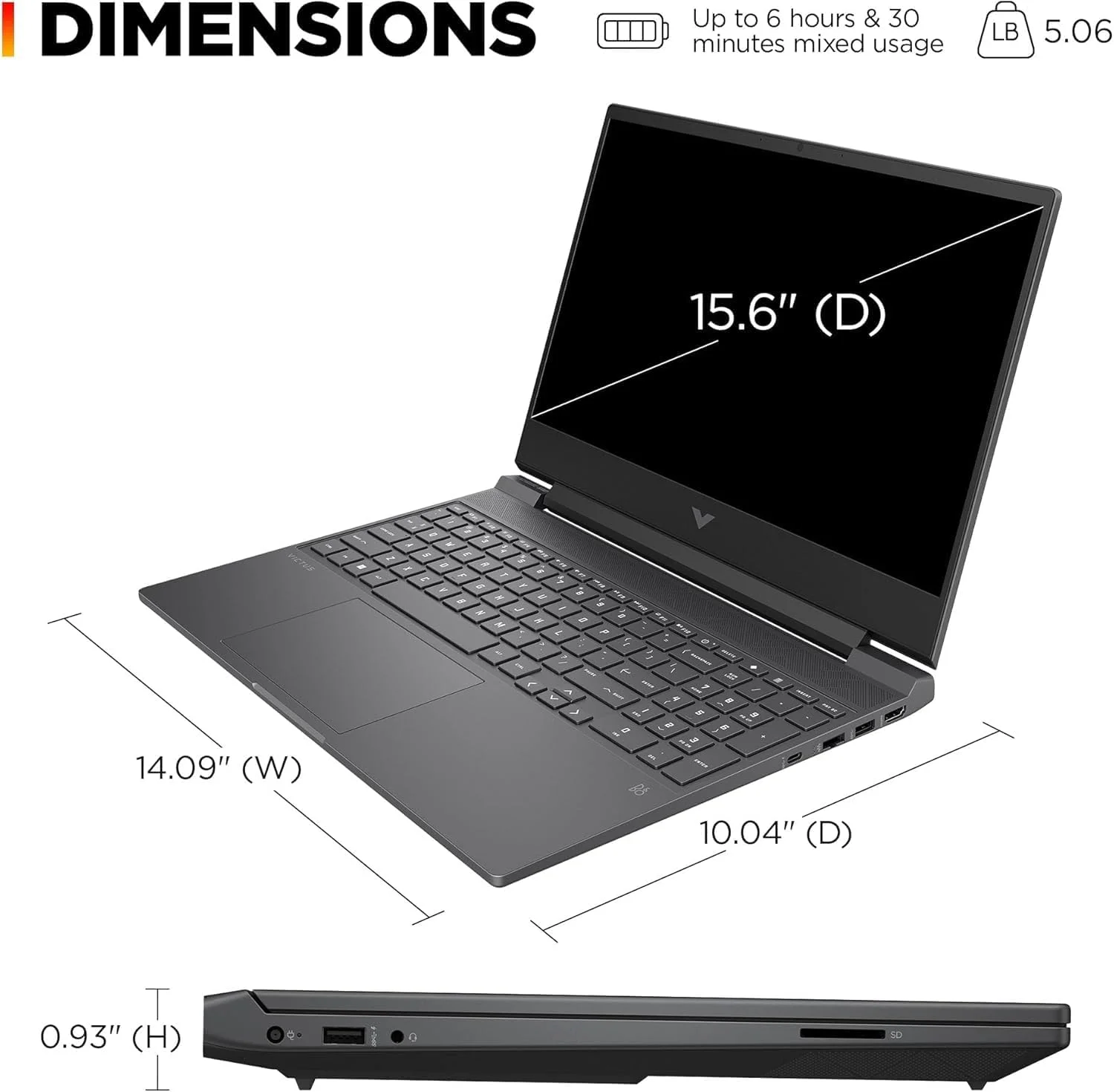 لپ تاپ گیمینگ HP Victus 15.6 اینچی Full HD 144Hz، پردازنده Intel Core i5-12450H، کارت گرافیک NVIDIA GeForce RTX 3050، رم 16 گیگابایتی، حافظه SSD PCIe 512 گیگابایتی، Wi-Fi 6، کیبورد با نور پس زمینه، ویندوز 11 پرو، آبی پرفورمنس لپ تاپ گیمینگ HP Victus 15.6 اینچی Full HD 144Hz، پردازنده Intel Core i5-12450H، کارت گرافیک NVIDIA GeForce RTX 3050، رم 16 گیگابایتی، حافظه SSD PCIe 512 گیگابایتی، Wi-Fi 6، کیبورد با نور پس زمینه، ویندوز 11 پرو، آبی پرفورمنس