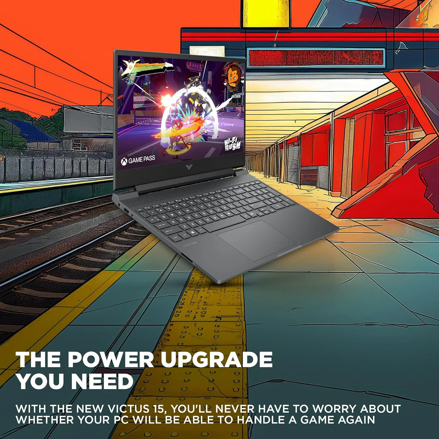 لپ تاپ گیمینگ Victus 15-fa2018ne، ویندوز 11 هوم، 15.6 اینچ، Intel® Core™ i7، رم 16 گیگابایت، SSD 512 گیگابایت، NVIDIA® GeForce RTX™ 3050، FHD، نقره ای میکا