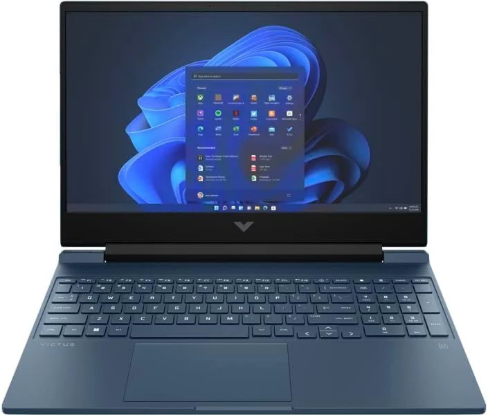 لپ تاپ گیمینگ HP Victus - نسل دوازدهم/Intel Core i5-12450H / 15.6 اینچ FHD / 512 گیگابایت SSD / 16 گیگابایت رم / 4 گیگابایت گرافیک NVIDIA GeForce RTX 3050 / ویندوز 11 هوم / صفحه کلید انگلیسی و عربی / آبی 15-FA0092NE لپ تاپ گیمینگ HP Victus - نسل دوازدهم/Intel Core i5-12450H / 15.6 اینچ FHD / 512 گیگابایت SSD / 16 گیگابایت رم / 4 گیگابایت گرافیک NVIDIA GeForce RTX 3050 / ویندوز 11 هوم / صفحه کلید انگلیسی و عربی / آبی 15-FA0092NE