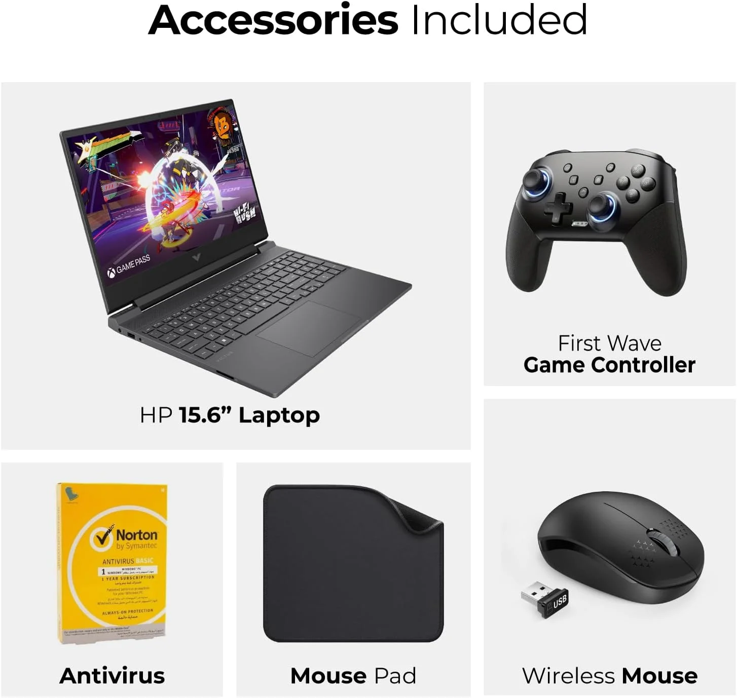 لپ تاپ گیمینگ HP Victus 15.6 اینچی - نسل سیزدهم Intel i7-13700H، گرافیک RTX3050 6GB، رم 64GB DDR4، SSD 1TB، ویندوز 11 پرو (شامل دسته بازی + ماوس + آنتی ویروس + ماوس پد)