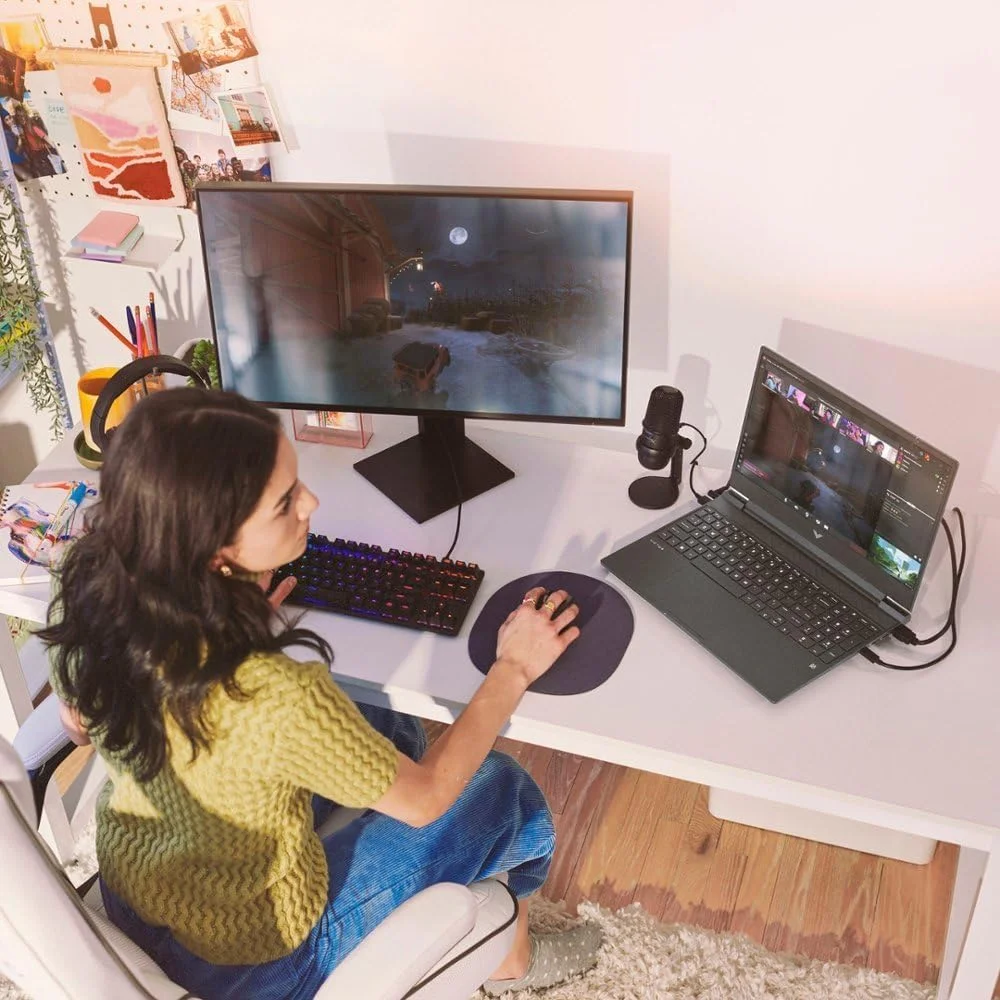 لپ تاپ گیمینگ HP Victus 15، صفحه نمایش 15.6 اینچی 144 هرتز FHD، AMD Ryzen 5 7535HS، رم 16 گیگابایتی DDR5، SSD 512 گیگابایتی PCIe M.2، NVIDIA GeForce RTX 2050، HDMI، Wi-Fi 6، ویندوز 11 هوم، نقره ای لپ تاپ گیمینگ HP Victus 15، صفحه نمایش 15.6 اینچی 144 هرتز FHD، AMD Ryzen 5 7535HS، رم 16 گیگابایتی DDR5، SSD 512 گیگابایتی PCIe M.2، NVIDIA GeForce RTX 2050، HDMI، Wi-Fi 6، ویندوز 11 هوم، نقره ای