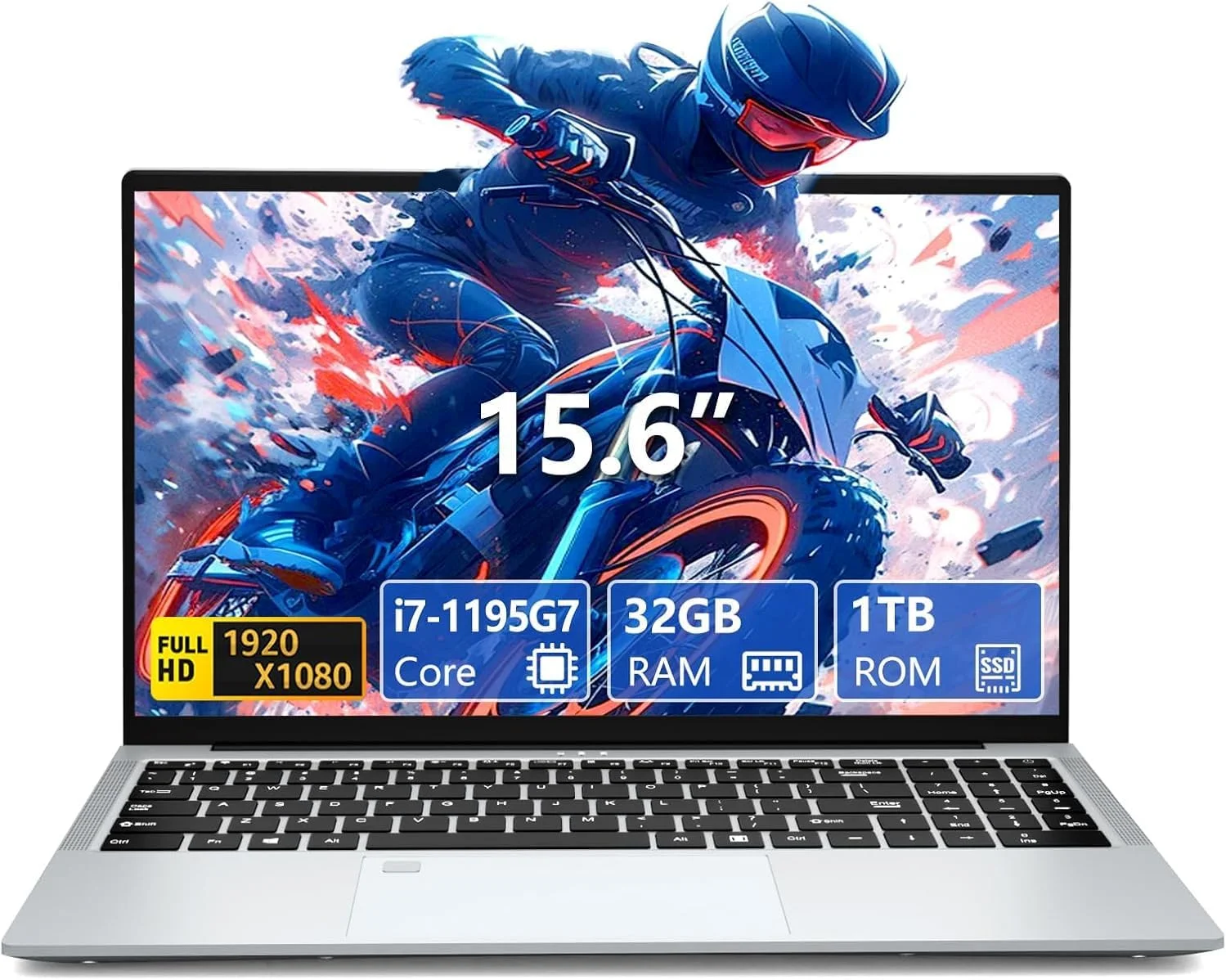 لپ تاپ گیمینگ Core i7، لپ تاپ های گیمینگ، لپ تاپ های 15.6 اینچی FHD 1920 * 1080، لپ تاپ کامپیوتر تا 4.7 گیگاهرتز، 32 گیگابایت رم 1 ترابایت SSD RJ45 WiF5 HDMI زاویه باز شدن 180 درجه صفحه کلید دارای نور پس زمینه و باز کردن قفل اثر انگشت