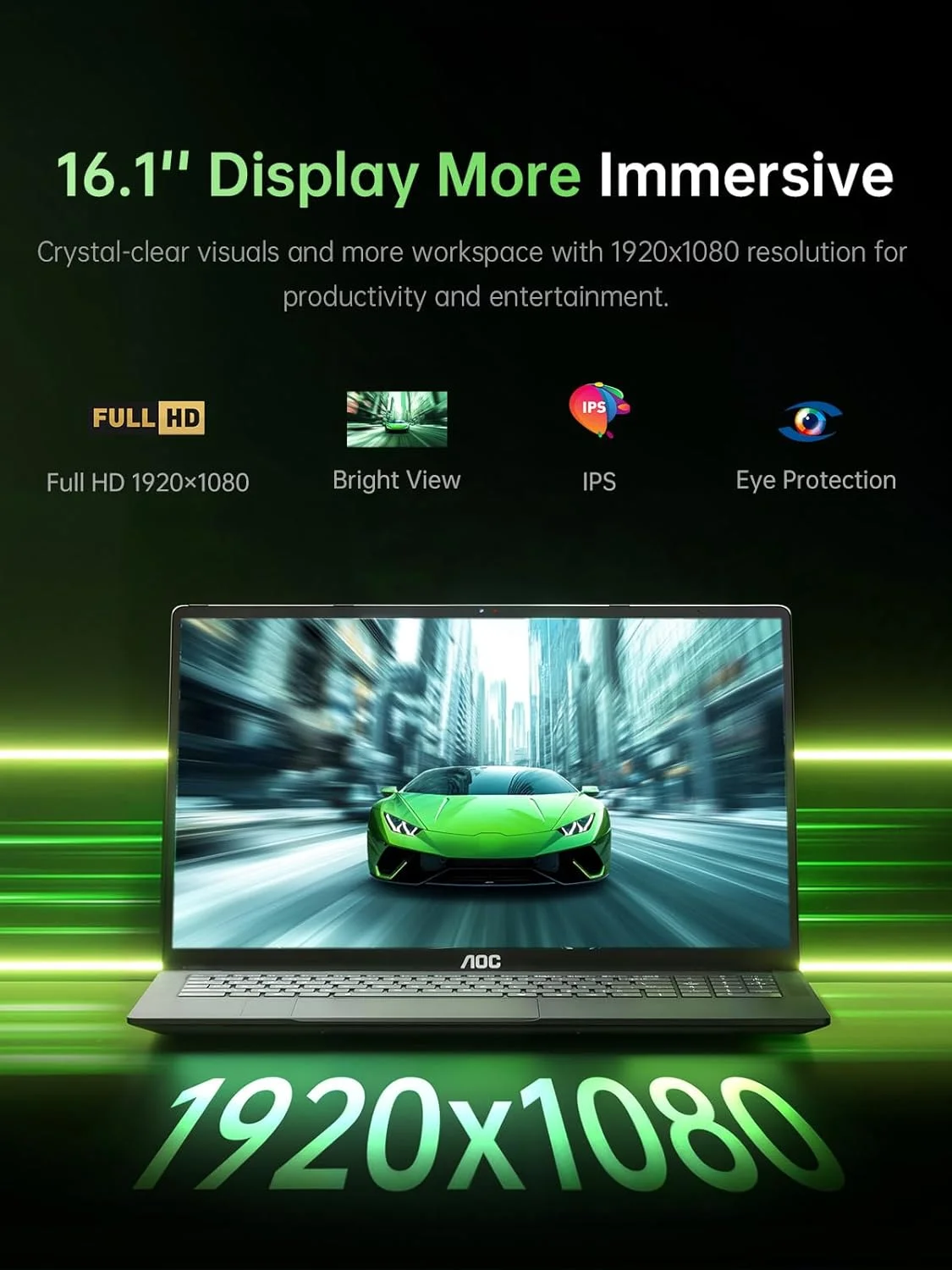 لپ تاپ گیمینگ با پردازنده AMD Ryzen 7 5825U (8 هسته/16 رشته، تا 4.3 گیگاهرتز)، کامپیوتر لپ تاپ 16.1 اینچی FHD با صفحه کلید دارای نور پس زمینه، 16 گیگابایت رم 512 گیگابایت NVMe SSD، WiFi 6، HDMI 1.4، USB3.2، Type-C، باتری 53 وات ساعت لپ تاپ گیمینگ با پردازنده AMD Ryzen 7 5825U (8 هسته/16 رشته، تا 4.3 گیگاهرتز)، کامپیوتر لپ تاپ 16.1 اینچی FHD با صفحه کلید دارای نور پس زمینه، 16 گیگابایت رم 512 گیگابایت NVMe SSD، WiFi 6، HDMI 1.4، USB3.2، Type-C، باتری 53 وات ساعت