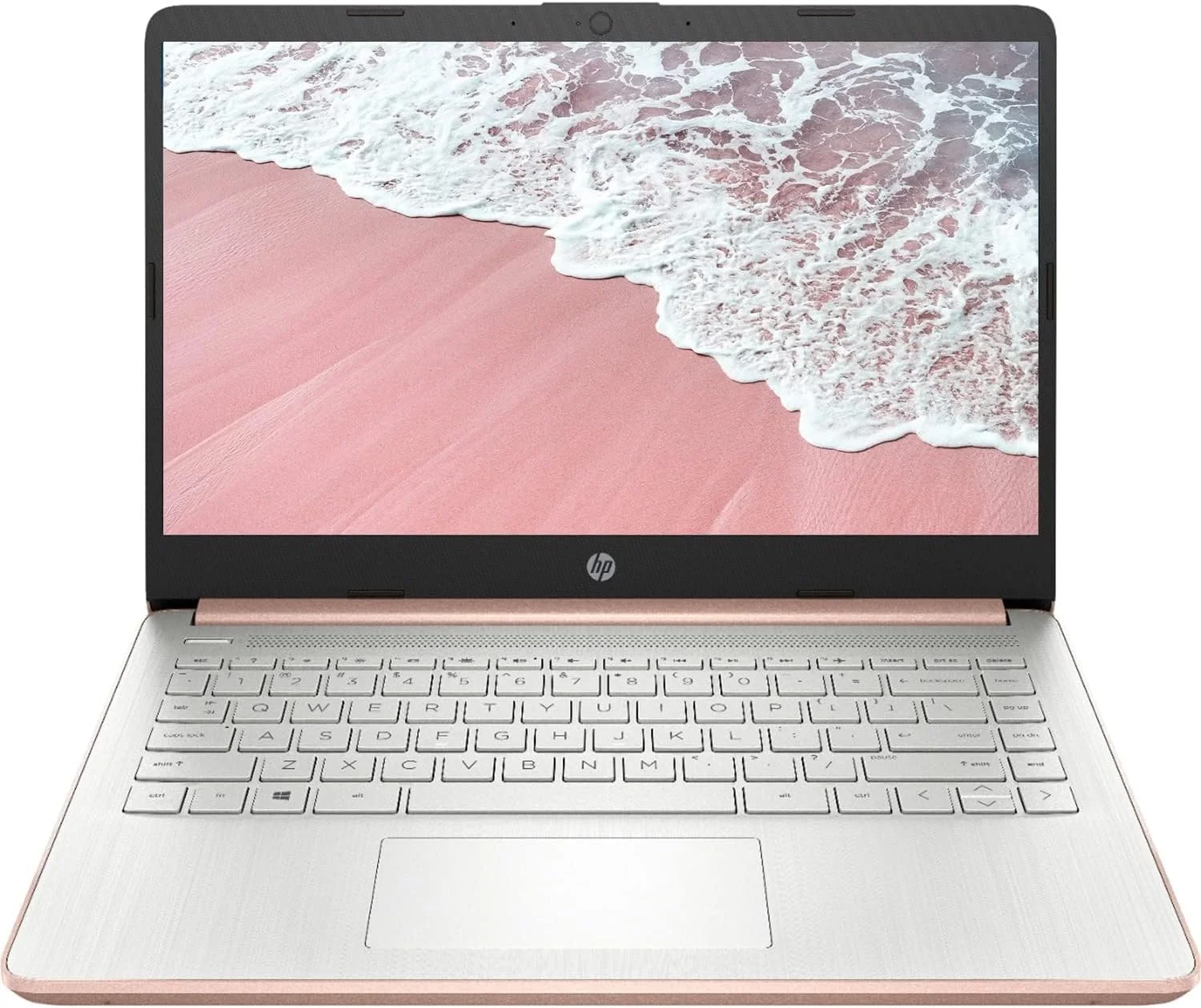 لپ تاپ HP 14s با صفحه نمایش لمسی 14 اینچی HD - پردازنده Intel Pentium Silver N5030 - گرافیک Intel UHD - کیبورد با نور پس زمینه - 8 گیگابایت رم DDR 4 - 512 گیگابایت NVMe SSD ویندوز 11 - رزگلد