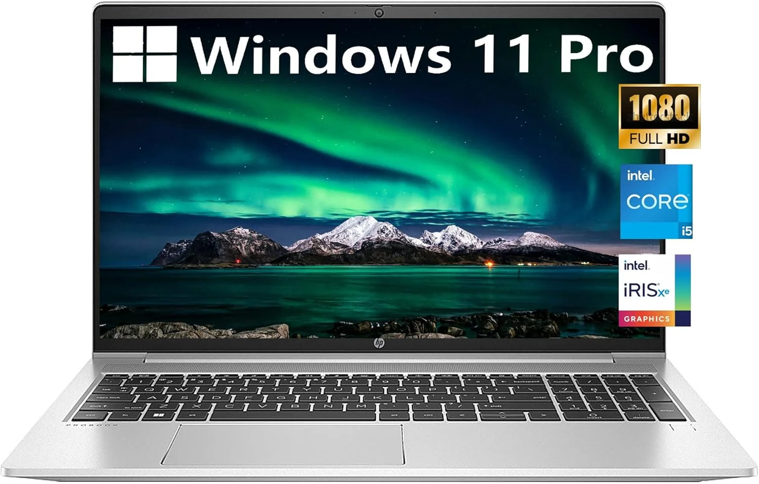 لپ تاپ تجاری HP ProBook 450 G9، صفحه نمایش 15.6 اینچی FHD، نسل دوازدهم اینتل 10 هسته ای i5-1235U (بهتر از i7-1195G7)، ویندوز 11 پرو، 64 گیگابایت رم، 2 ترابایت SSD، HDMI، Type-C، صفحه کلید عددی، عمر باتری طولانی، Durlyfish