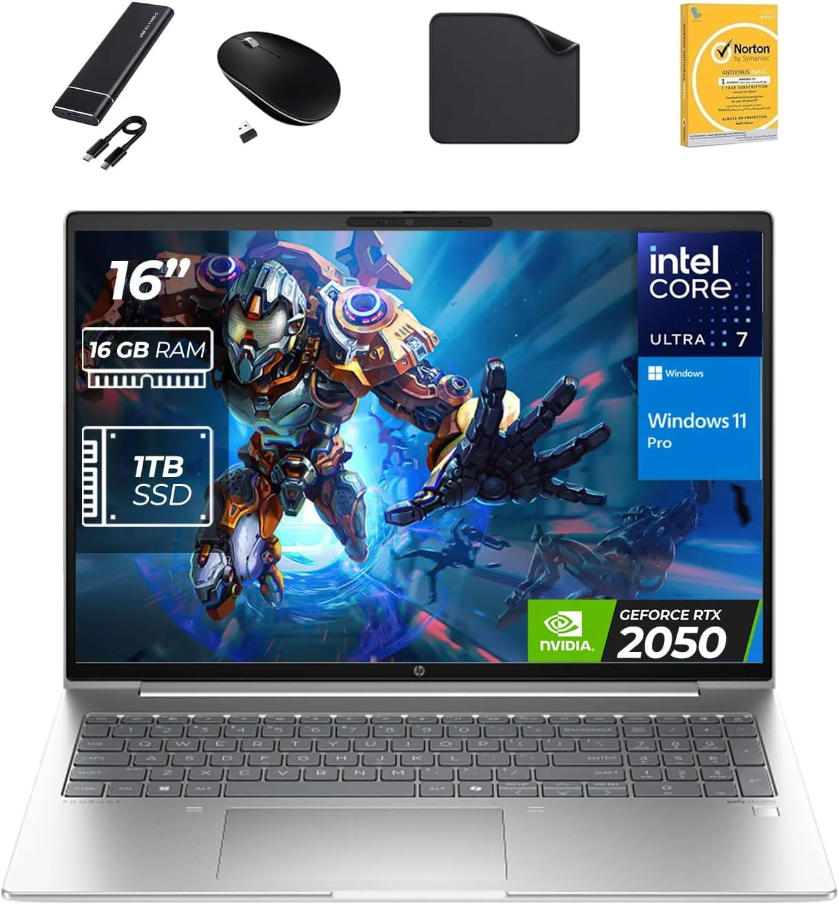 لپ تاپ HP ProBook 460 G11 با پردازنده Ultra7-155H، گرافیک 4GB RTX 2050، رم 16GB، حافظه SSD 1TB، ویندوز 11 پرو، دوربین 1080p FHD به همراه SSD اکسترنال 512GB، ماوس بی سیم، آنتی ویروس و ماوس پد لپ تاپ HP ProBook 460 G11 با پردازنده Ultra7-155H، گرافیک 4GB RTX 2050، رم 16GB، حافظه SSD 1TB، ویندوز 11 پرو، دوربین 1080p FHD به همراه SSD اکسترنال 512GB، ماوس بی سیم، آنتی ویروس و ماوس پد