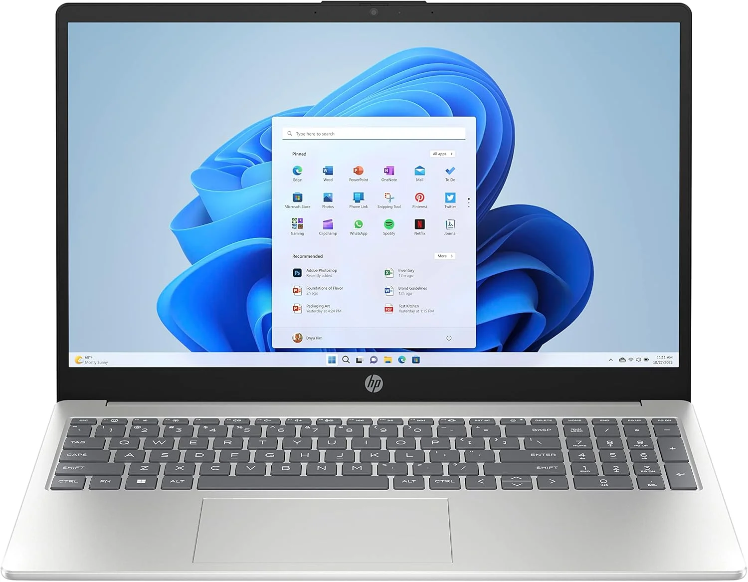 لپ تاپ HP مدل 15-fc0011ne، صفحه نمایش 15.6 اینچ FHD، پردازنده AMD Ryzen™ 7 7730U، رم 16 گیگابایت، حافظه SSD 512 گیگابایت، کارت گرافیک AMD Radeon™، ویندوز 11 Home، کیبورد انگلیسی/عربی، نقره ای طبیعی - [7Q792EA]