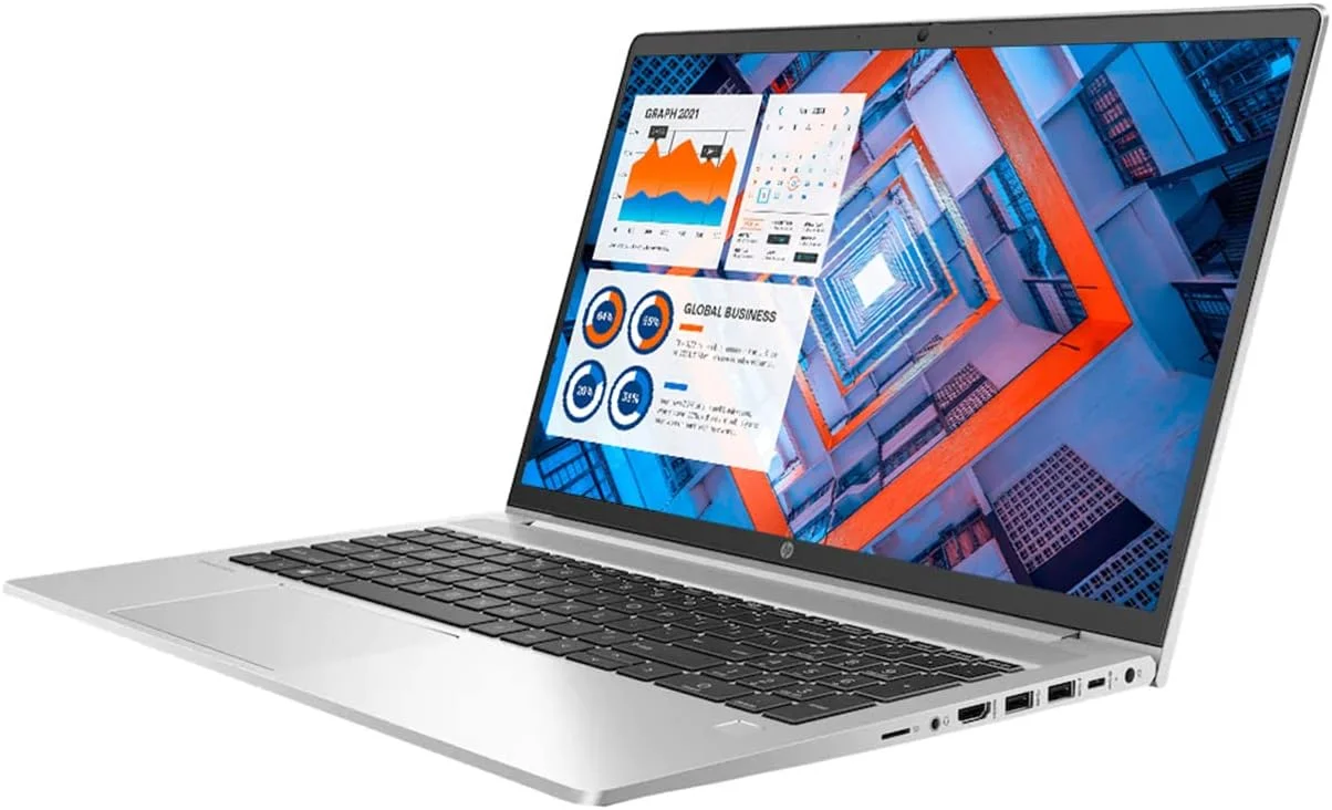لپ تاپ تجاری جدید HP ProBook 450 G8، صفحه نمایش 15.6 اینچی Full HD، پردازنده نسل 11 اینتل Core i5-1135G7، گرافیک Iris Xe، رم 32 گیگابایتی، SSD 1 ترابایتی، صفحه کلید با نور پس زمینه، ویندوز 10 پرو، نقره ای، پد موس KKE (ارتقا یافته) لپ تاپ تجاری جدید HP ProBook 450 G8، صفحه نمایش 15.6 اینچی Full HD، پردازنده نسل 11 اینتل Core i5-1135G7، گرافیک Iris Xe، رم 32 گیگابایتی، SSD 1 ترابایتی، صفحه کلید با نور پس زمینه، ویندوز 10 پرو، نقره ای، پد موس KKE (ارتقا یافته)