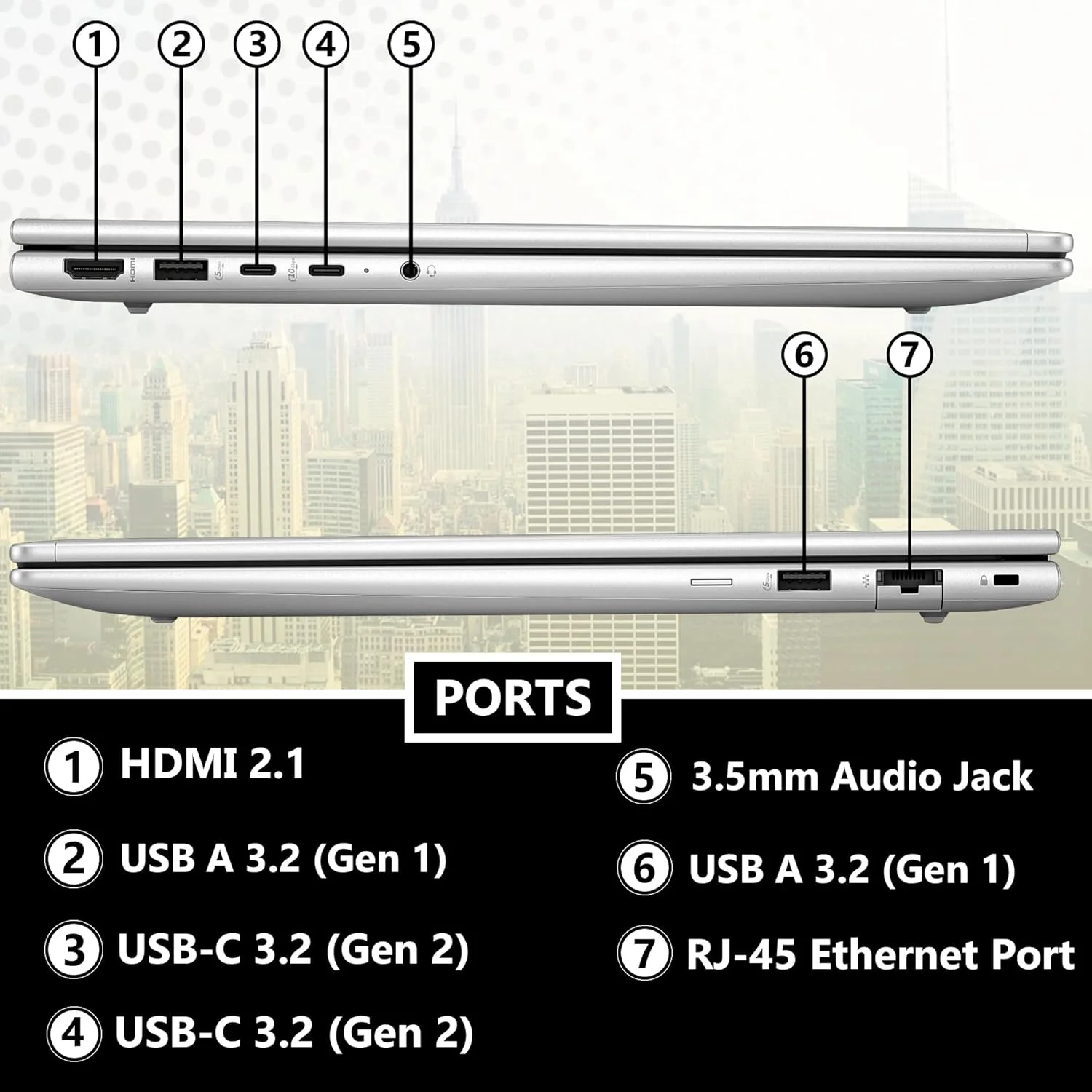 لپ تاپ تجاری HP ProBook 460 G11 با صفحه نمایش 16 اینچی FHD+، پردازنده Intel Core Ultra 7 155U (بهتر از i7-1355U)، رم 32 گیگابایتی DDR5، حافظه 1 ترابایتی NVMe، Wi-Fi 6E، RJ-45، وب کم، صفحه کلید با نور پس زمینه، ویندوز 11 پرو - پلاستیک نقره ای پایک