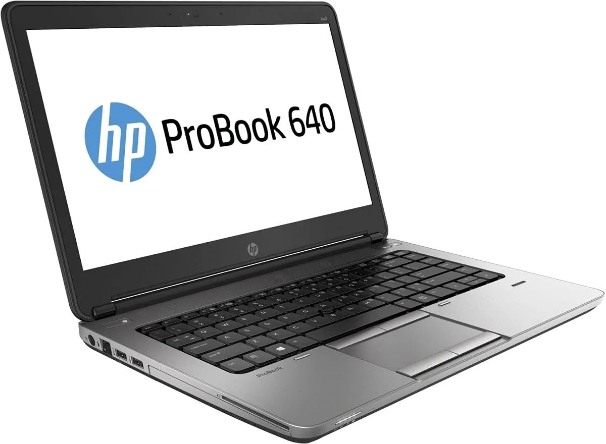 لپ تاپ تجاری HP Probook 640 G1، پردازنده Intel Core i5-4300M، رم 8 گیگابایتی DDR3L SODIMM، هارد 256 گیگابایتی SSD 2.5، صفحه نمایش 14 اینچی، ویندوز 10 (بازسازی شده) با 15 روز گارانتی طلایی IT-Sizer