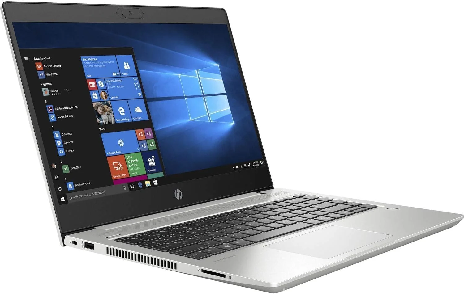 لپ تاپ 14 اینچی HP ProBook 440 G7، پردازنده نسل دهم Intel 4 هسته ای i5-10210U، رم 16 گیگابایتی، SSD 512 گیگابایتی، Intel UHD 620، وب کم، Type-C، HDMI، ویندوز 10 پرو (تجدید شده)