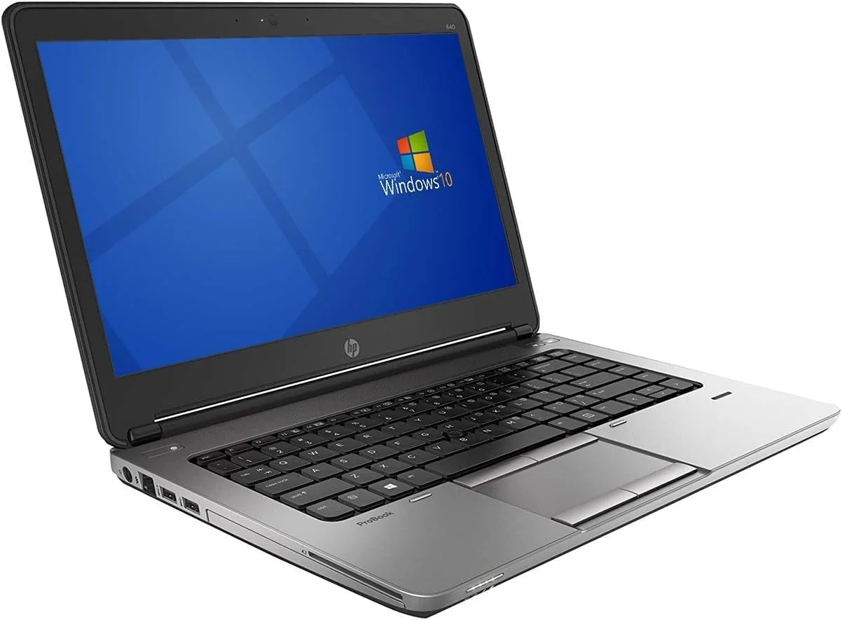 لپ تاپ 14 اینچی HP PROBOOK 640 G1 (بازسازی شده) پردازنده INTEL CORE i5-4200M نسل چهارم 2.5 گیگاهرتز وب کم رم 8 گیگابایت هارد 500 گیگابایت ویندوز 10 پرو