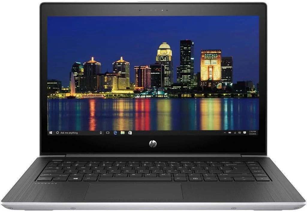 لپ تاپ تجاری HP Probook 440 G5 (بازسازی شده)، 14 اینچ FHD (1920x1080)، پردازنده Intel Core i5-8250 با فرکانس 1.60GHz-3.40GHz، رم 8 گیگابایتی، SSD 256 گیگابایتی، کیبورد با نور پس زمینه، ویندوز 10 پرو، نقره ای
