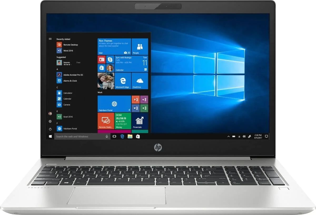 لپ تاپ تجاری HP ProBook 450 G6 Ultrabook (بازسازی شده)، پردازنده Intel Core i5 نسل هشتم، 16 گیگابایت رم DDR4، هارد 512 گیگابایتی SSD، صفحه نمایش 15.6 اینچی، ویندوز 10 پرو