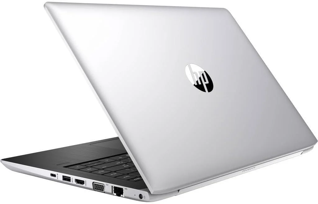 لپ تاپ تجاری HP Probook 440 G5 (بازسازی شده)، 14 اینچ FHD (1920x1080)، پردازنده Intel Core i5-8250 با فرکانس 1.60GHz-3.40GHz، رم 8 گیگابایتی، SSD 256 گیگابایتی، کیبورد با نور پس زمینه، ویندوز 10 پرو، نقره ای