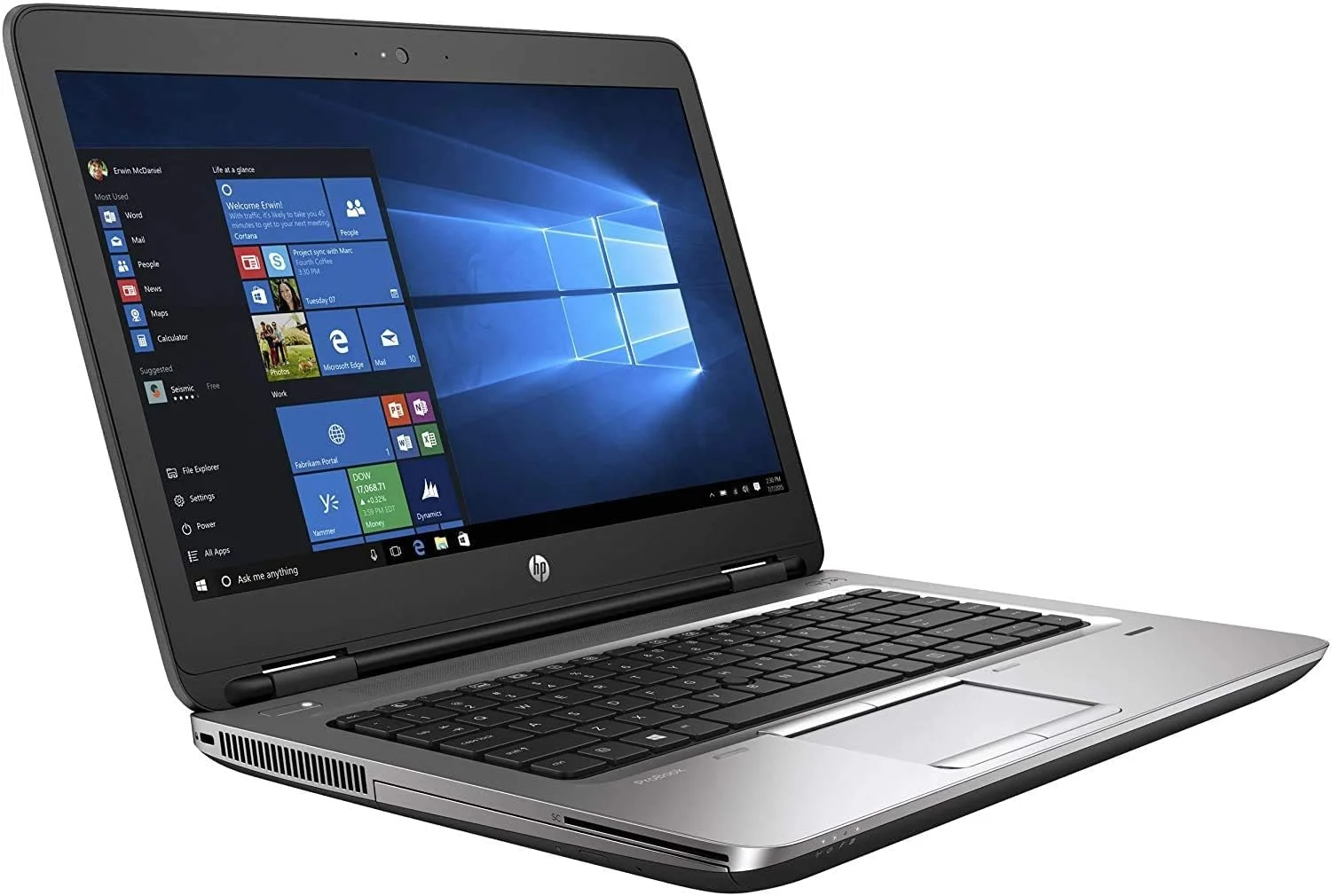 لپ تاپ HP ProBook 640 G2 (بازسازی شده) با پردازنده Intel Core i5-6300U، صفحه نمایش 14 اینچی، 8 گیگابایت رم، 256 گیگابایت SSD و ویندوز 10 Home نصب و فعال شده
