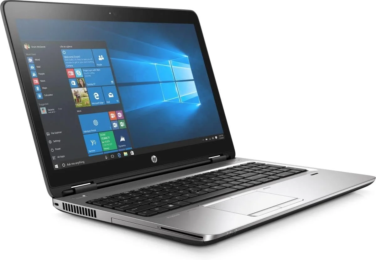 لپ تاپ تجاری HP ProBook 650 G3 (بازسازی شده) | پردازنده Intel Core i7 نسل هفتم | 16 گیگابایت رم DDR4 | 512 گیگابایت SSD | صفحه نمایش 15.6 اینچی | ویندوز 10 پرو