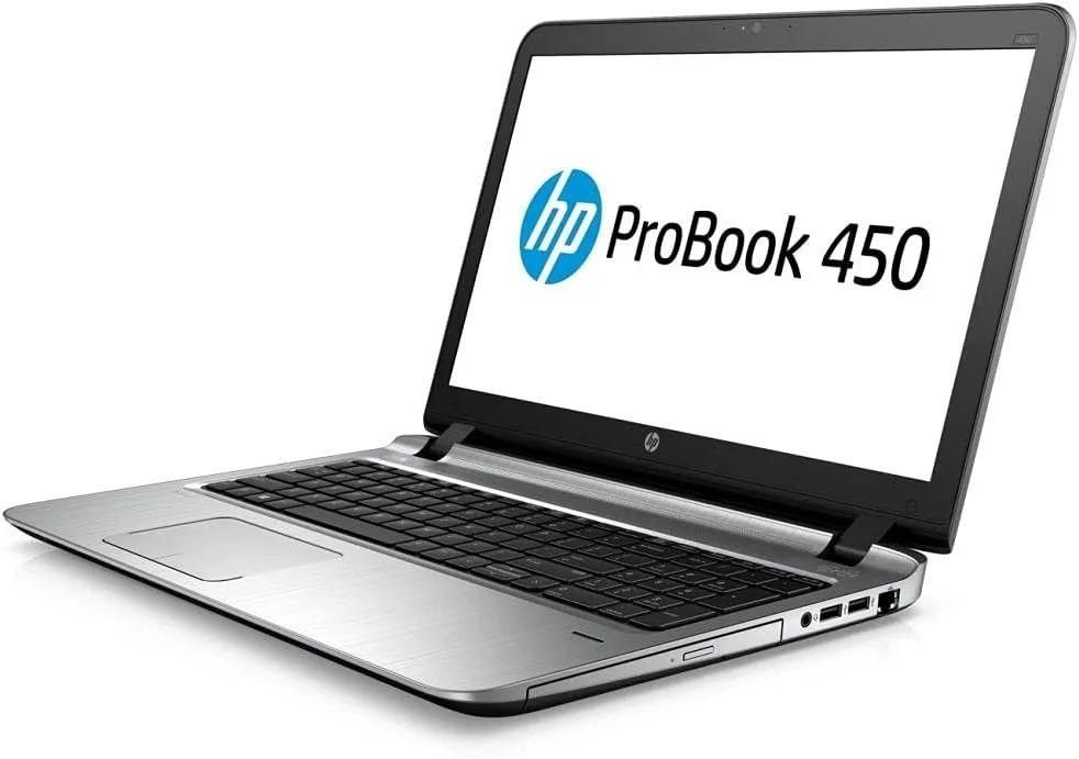 لپ تاپ تجاری HP ProBook 450 G3 Ultrabook، پردازنده Intel Core i5-6200U، رم 8 گیگابایتی DDR4 SODIMM، هارد 256 گیگابایتی SSD 2.5، صفحه نمایش 15.6 اینچی، ویندوز 10 پرو (بازسازی شده) با 15 روز گارانتی طلایی IT-Sizer لپ تاپ تجاری HP ProBook 450 G3 Ultrabook، پردازنده Intel Core i5-6200U، رم 8 گیگابایتی DDR4 SODIMM، هارد 256 گیگابایتی SSD 2.5، صفحه نمایش 15.6 اینچی، ویندوز 10 پرو (بازسازی شده) با 15 روز گارانتی طلایی IT-Sizer
