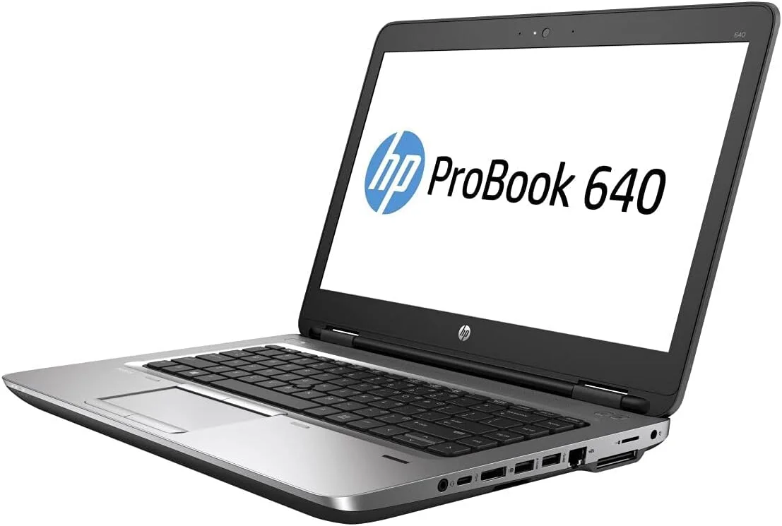 لپ تاپ تجاری HP (بازسازی شده) Intel Core i5-6300U Probook 640 G2 - رم 4 گیگابایت/هارد دیسک 500 گیگابایت SATA 2.5/صفحه نمایش 14 اینچی/ویندوز 10