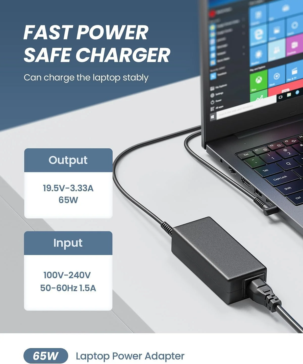 شارژر لپ تاپ 65 واتی VINSOC سازگار با HP EliteBook، Pavilion، Chromebook، ProBook، Envy، Spectre، Stream، 250 G6، 255 G7، 741727-001 710412-001 و موارد دیگر (4.5 X 3mm) شارژر لپ تاپ 65 واتی VINSOC سازگار با HP EliteBook، Pavilion، Chromebook، ProBook، Envy، Spectre، Stream، 250 G6، 255 G7، 741727-001 710412-001 و موارد دیگر (4.5 X 3mm)