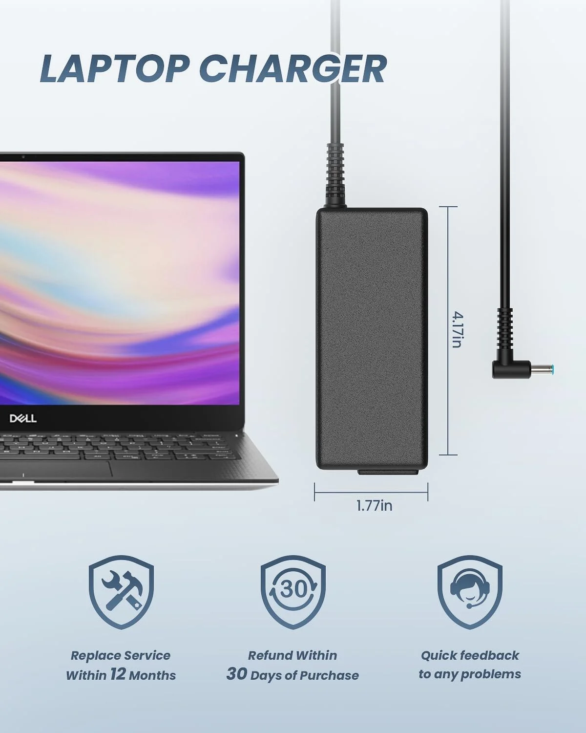 شارژر لپ تاپ 65 واتی VINSOC سازگار با HP EliteBook، Pavilion، Chromebook، ProBook، Envy، Spectre، Stream، 250 G6، 255 G7، 741727-001 710412-001 و موارد دیگر (4.5 X 3mm) شارژر لپ تاپ 65 واتی VINSOC سازگار با HP EliteBook، Pavilion، Chromebook، ProBook، Envy، Spectre، Stream، 250 G6، 255 G7، 741727-001 710412-001 و موارد دیگر (4.5 X 3mm)