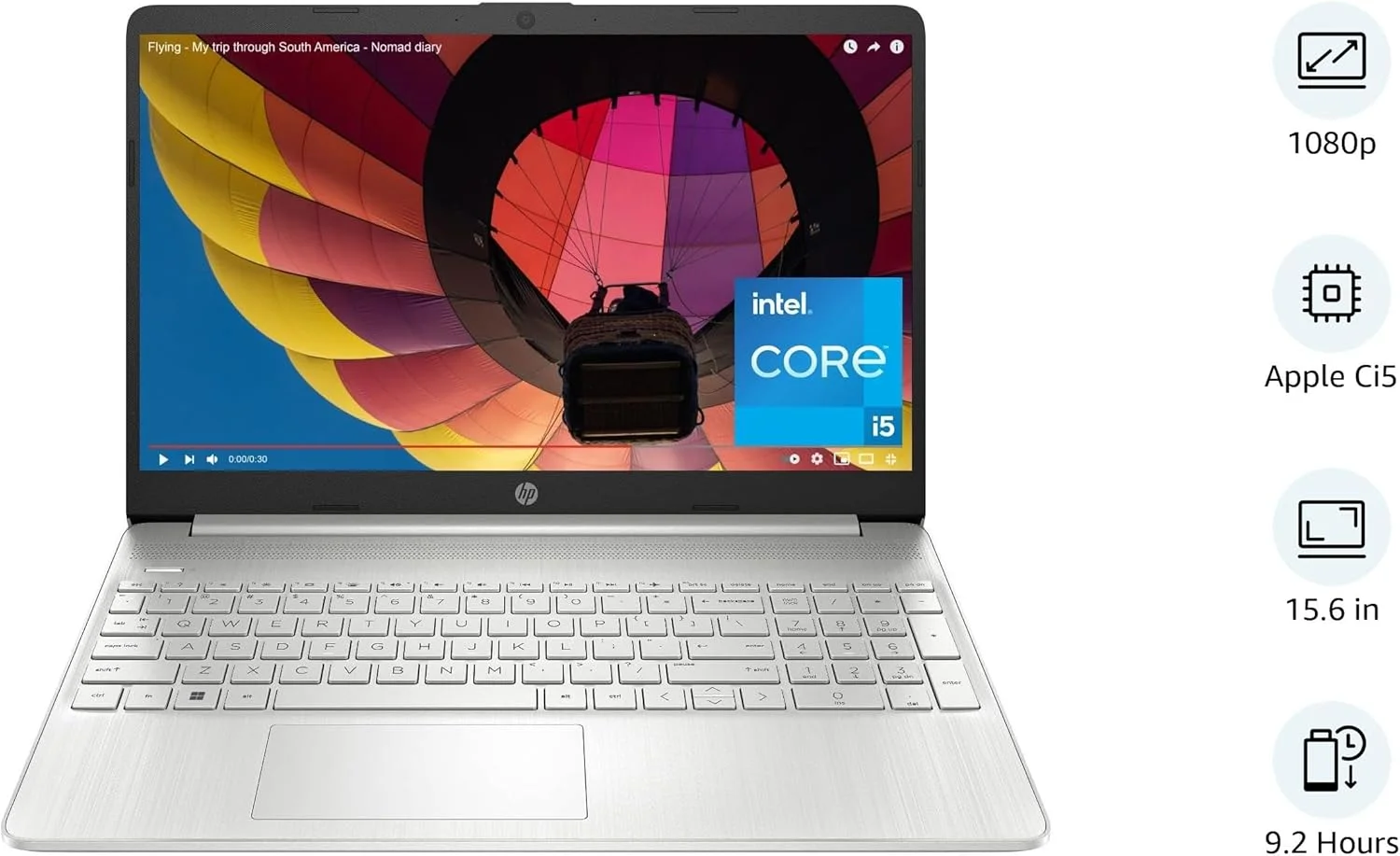 لپ تاپ 15.6 اینچی HP، صفحه نمایش FHD، نسل دوازدهم پردازنده Intel Core i5، رم 16 گیگابایتی، SSD 512 گیگابایتی، گرافیک Intel Iris Xe، ویندوز 11 هوم، 15-dy5399nr - 2023 لپ تاپ 15.6 اینچی HP، صفحه نمایش FHD، نسل دوازدهم پردازنده Intel Core i5، رم 16 گیگابایتی، SSD 512 گیگابایتی، گرافیک Intel Iris Xe، ویندوز 11 هوم، 15-dy5399nr - 2023