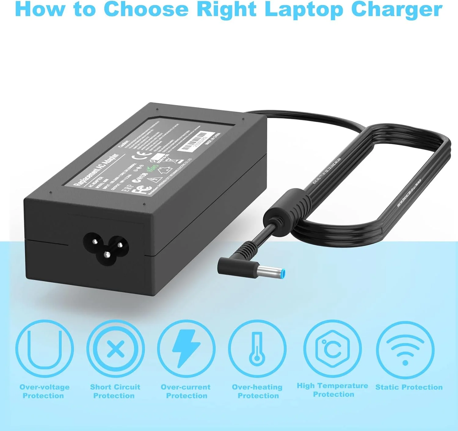 شارژر لپ تاپ 65 واتی Falamiao، آداپتور AC برای HP EliteBook، Envy، Pavilion، Chromebook، Spectre، Stream - منبع تغذیه 19.5 ولت 3.33 آمپر با سیم (4.5X 3mm) شارژر لپ تاپ 65 واتی Falamiao، آداپتور AC برای HP EliteBook، Envy، Pavilion، Chromebook، Spectre، Stream - منبع تغذیه 19.5 ولت 3.33 آمپر با سیم (4.5X 3mm)