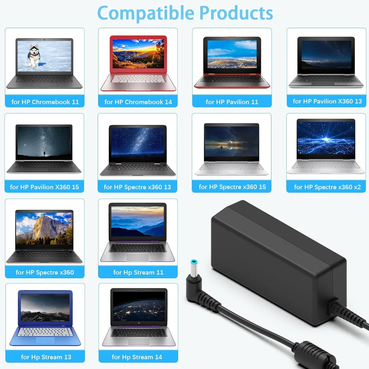 شارژر لپ تاپ 45 واتی hafiuege سازگار با HP Pavilion 11 13 15 Elitebook 840 850 ProBook 430 440 450 Chromebook 11 14 Envy Stream 11 13 14 Spectre x360 x2 11 13 آداپتور منبع تغذیه (4.5x 3mm) شارژر لپ تاپ 45 واتی hafiuege سازگار با HP Pavilion 11 13 15 Elitebook 840 850 ProBook 430 440 450 Chromebook 11 14 Envy Stream 11 13 14 Spectre x360 x2 11 13 آداپتور منبع تغذیه (4.5x 3mm)