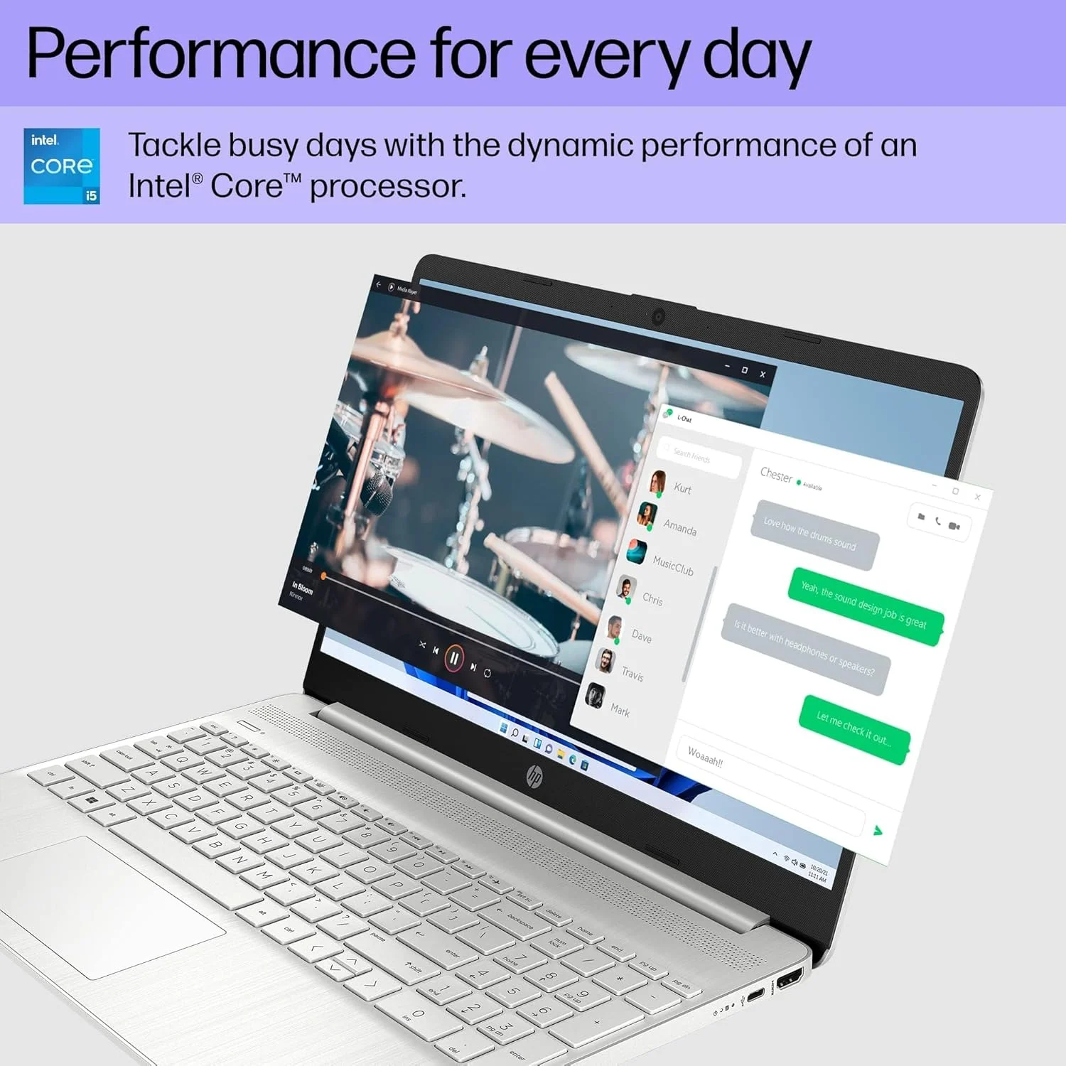لپ تاپ 15.6 اینچی HP، صفحه نمایش FHD، نسل دوازدهم پردازنده Intel Core i5، رم 16 گیگابایتی، SSD 512 گیگابایتی، گرافیک Intel Iris Xe، ویندوز 11 هوم، 15-dy5399nr - 2023 لپ تاپ 15.6 اینچی HP، صفحه نمایش FHD، نسل دوازدهم پردازنده Intel Core i5، رم 16 گیگابایتی، SSD 512 گیگابایتی، گرافیک Intel Iris Xe، ویندوز 11 هوم، 15-dy5399nr - 2023