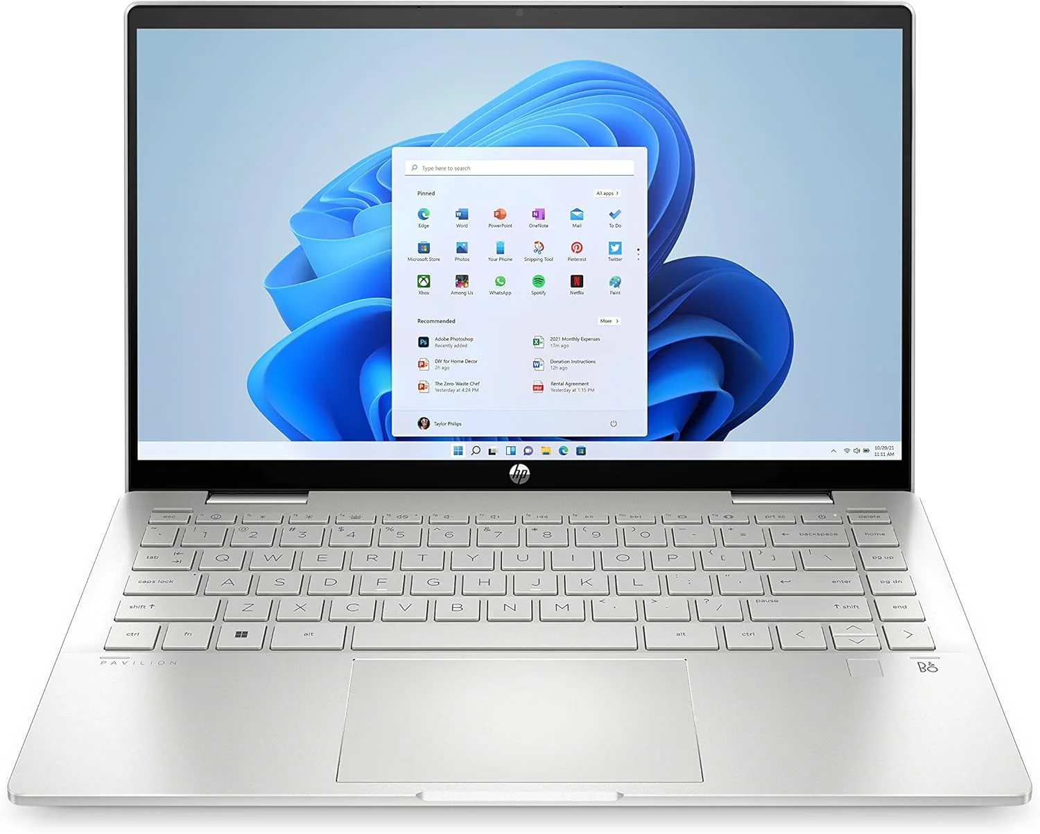 لپ تاپ 2 در 1 HP Pavilion x360 مدل 14-ek1010ne، صفحه نمایش لمسی 14 اینچی FHD، پردازنده نسل سیزدهم Intel® Core™ i7، رم 16 گیگابایتی، حافظه SSD 1 ترابایتی، گرافیک Intel® Iris® Xe، ویندوز 11 Home، صفحه کلید En-Ar، نقره ای طبیعی - [834W4EA]