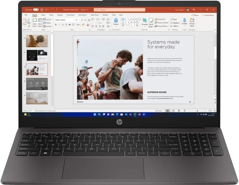 لپ تاپ HP - نسل سیزدهم / Intel Core i7-1355U / صفحه نمایش 15.6 اینچی FHD / 16 گیگابایت رم DDR4 / 1 ترابایت PCIe NVMe SSD / گرافیک Intel Iris Xe مشترک / ویندوز 11 / صفحه کلید انگلیسی / رنگ مشکی
