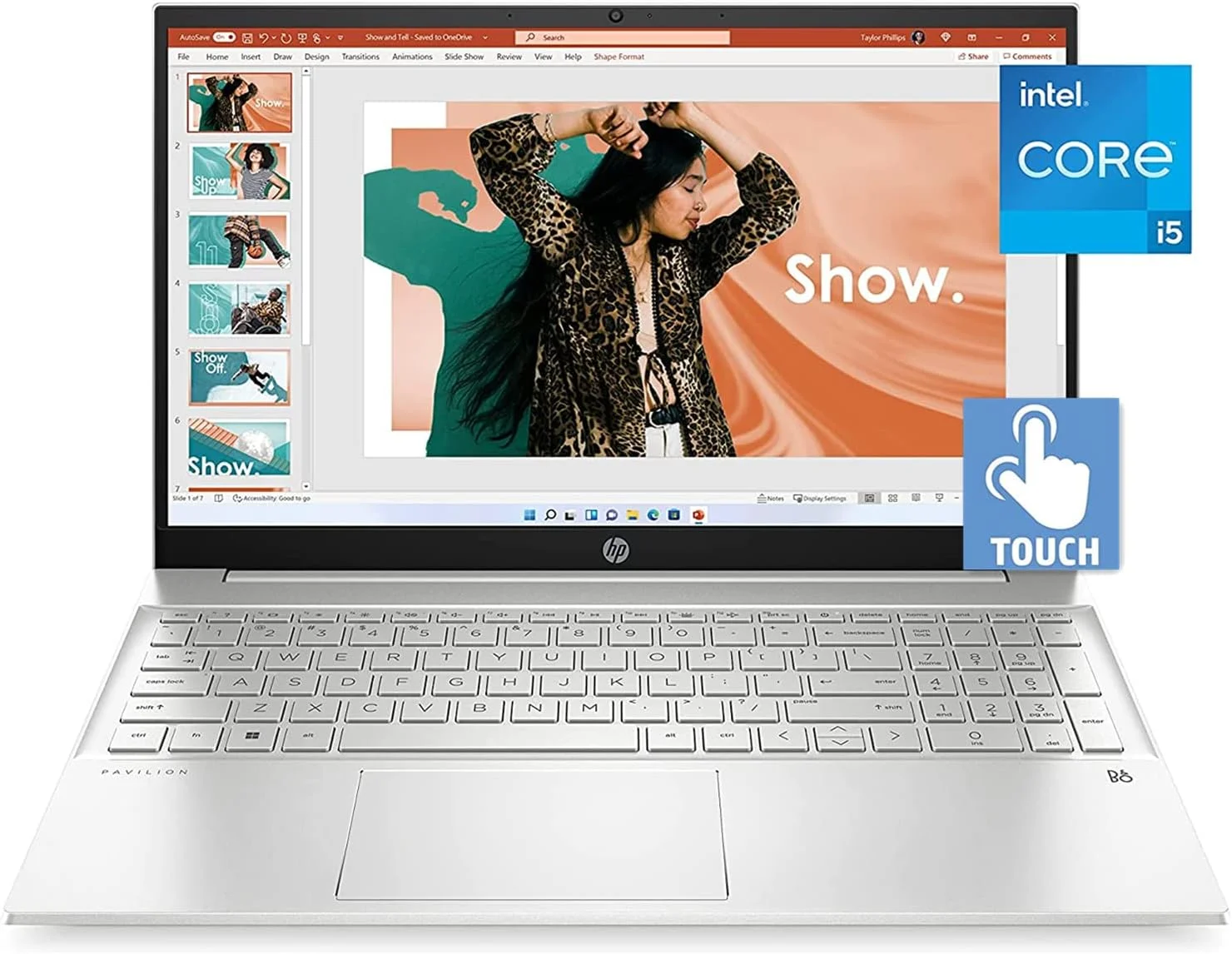 لپ تاپ لمسی 15.6 اینچی HP Pavilion - پردازنده 10 هسته ای نسل سیزدهم Intel Core i5-1335U - 1080p - رم 32 گیگابایتی - SSD PCIe 1 ترابایتی - ویندوز 11 - گرافیک Intel® Iris® Xe - همراه با کابل HDMI (ارتقا یافته)